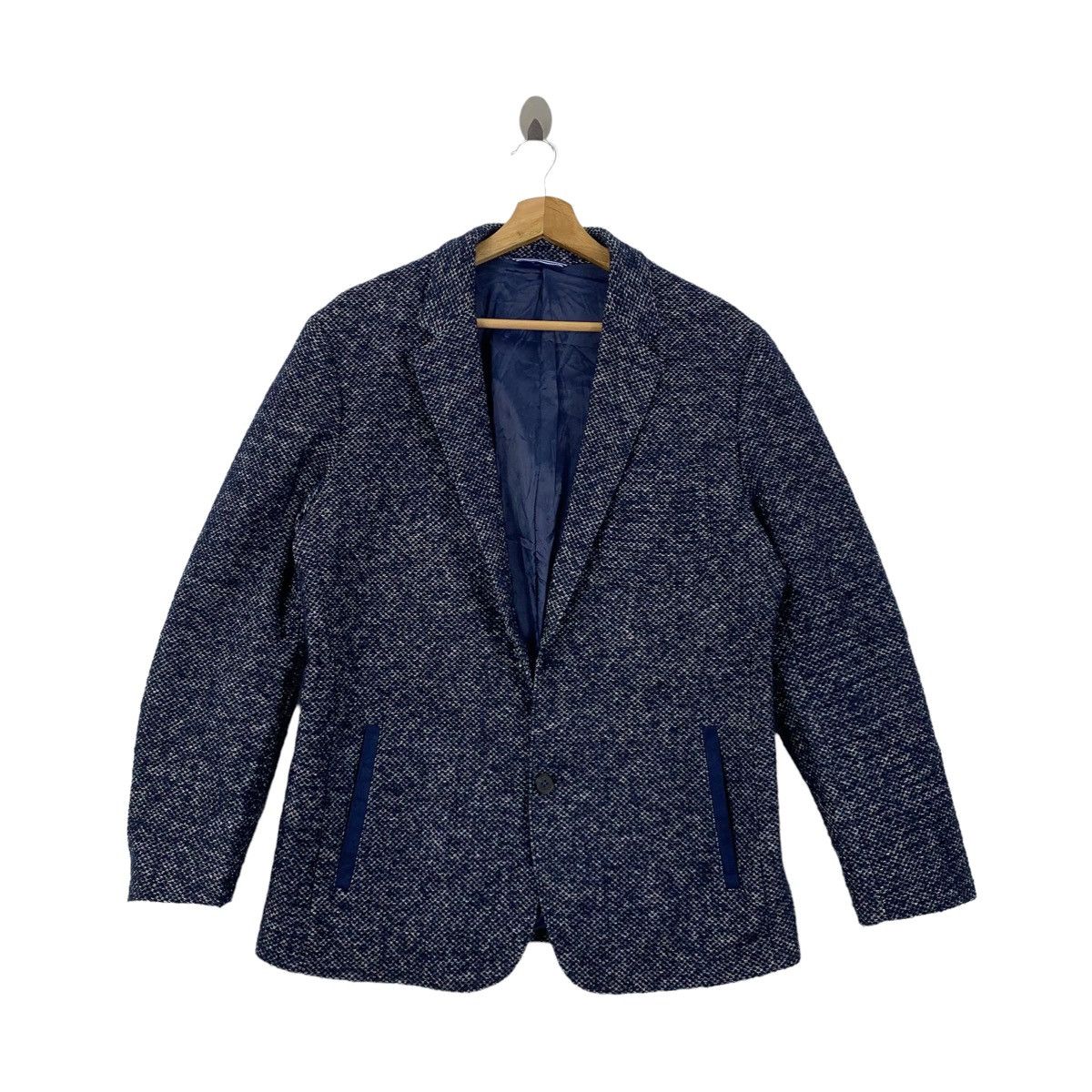 Lanvin LANVIN En Bleu Paris Designer Wool Blazer Coat Jacket Size L / US 10 / IT 46 - 1 Thumbnail
