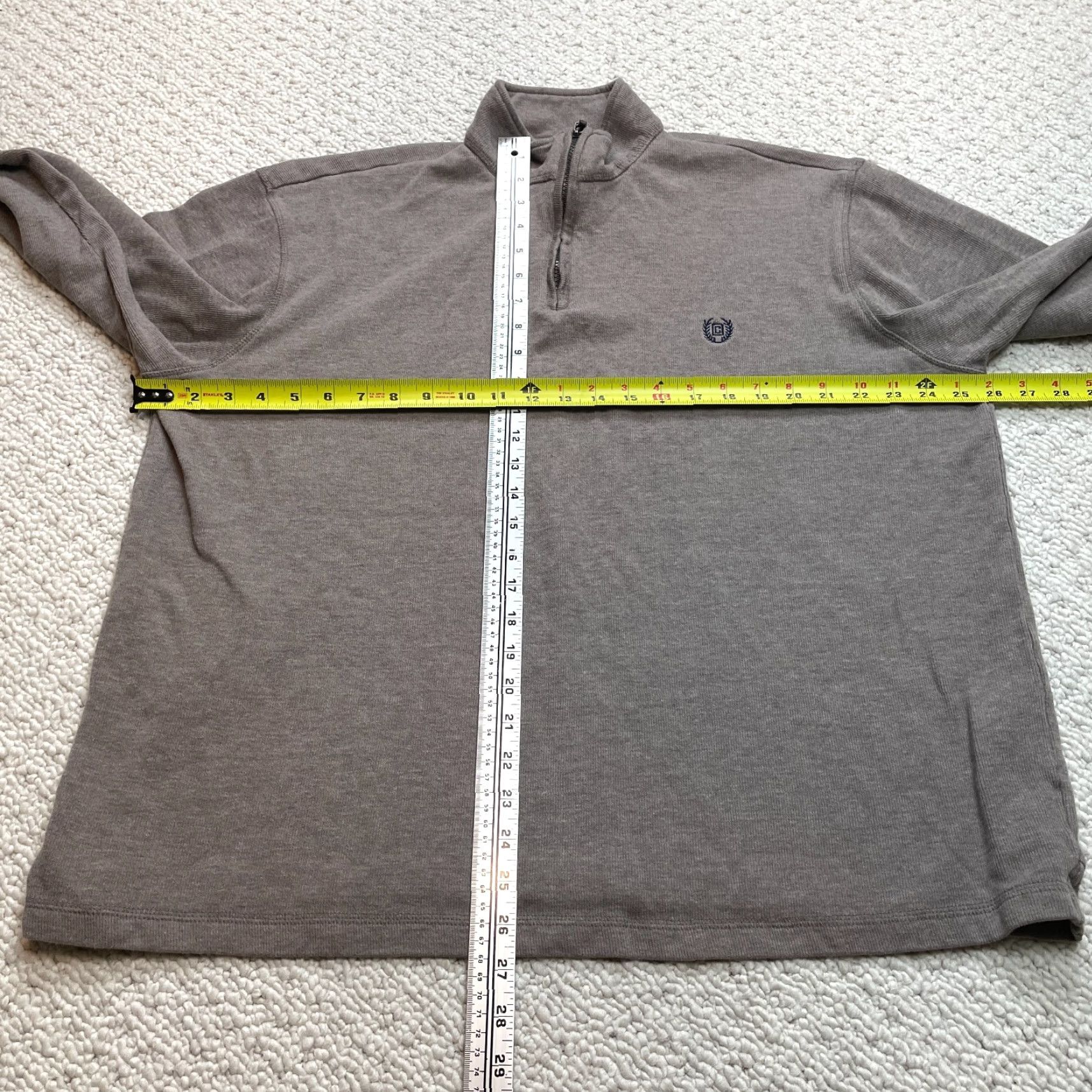 Chaps Chaps Jacket Mens 2XL 1/4 Zip Pullover Solid Logo Cotton Brown Windbreaker Jacket Mens 2XL Logo Cotton Jersey Short 1/4 Zip Size US XXL / EU 58 / 5 - 4 Thumbnail