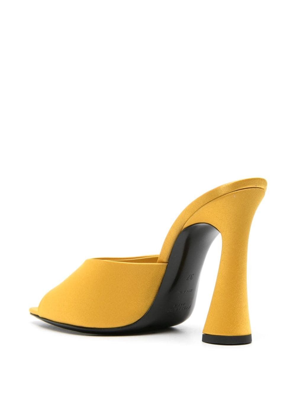 Saint Laurent Paris os11x0126 105mm Satin Mules in Mustard Yellow Size US 6.5 / IT 36.5 - 3 Thumbnail