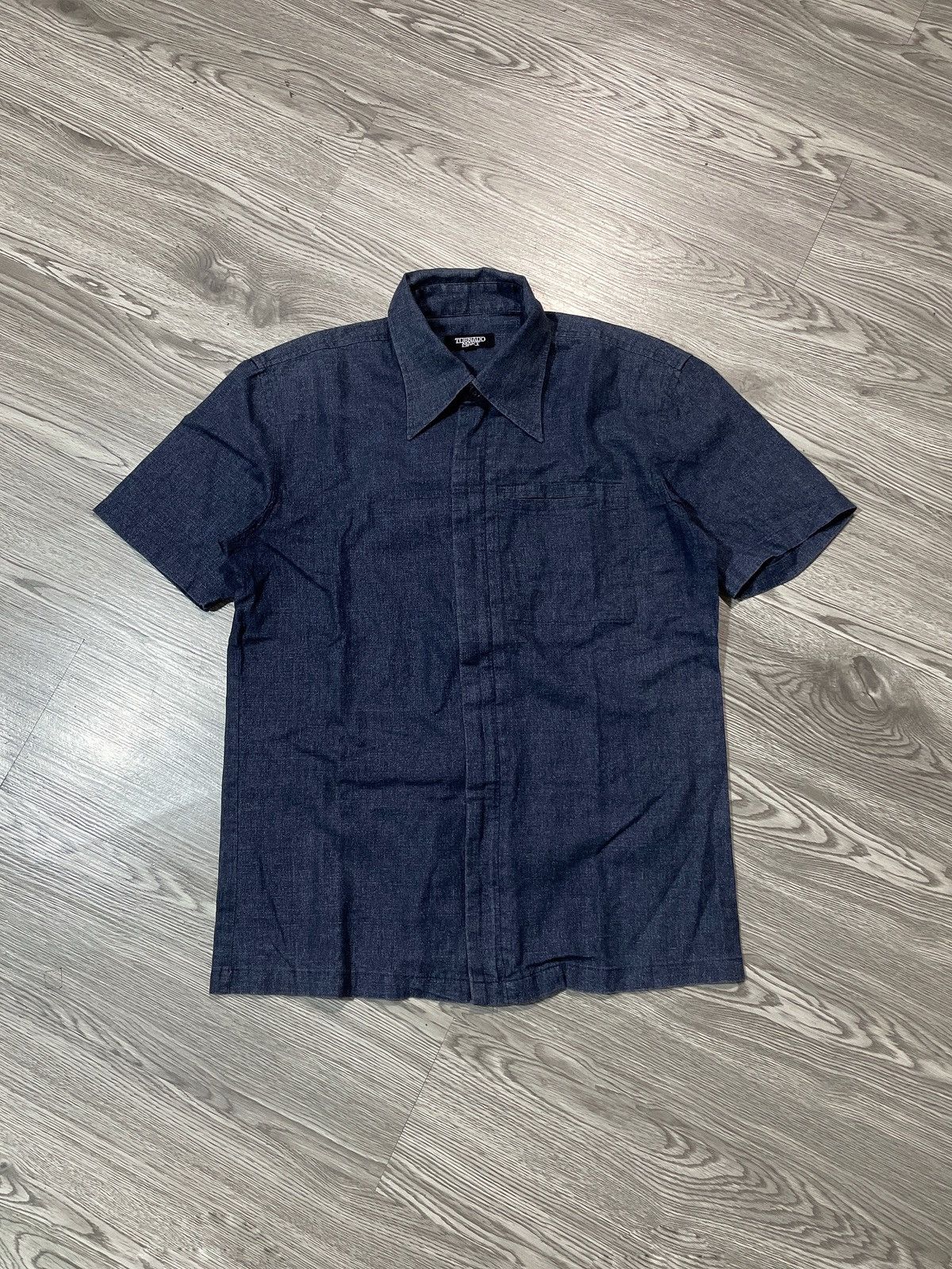 Tornado Mart Vintage Tornado Mart Short Sleeved Denim Shirt Size US M / EU 48-50 / 2 - 1 Thumbnail