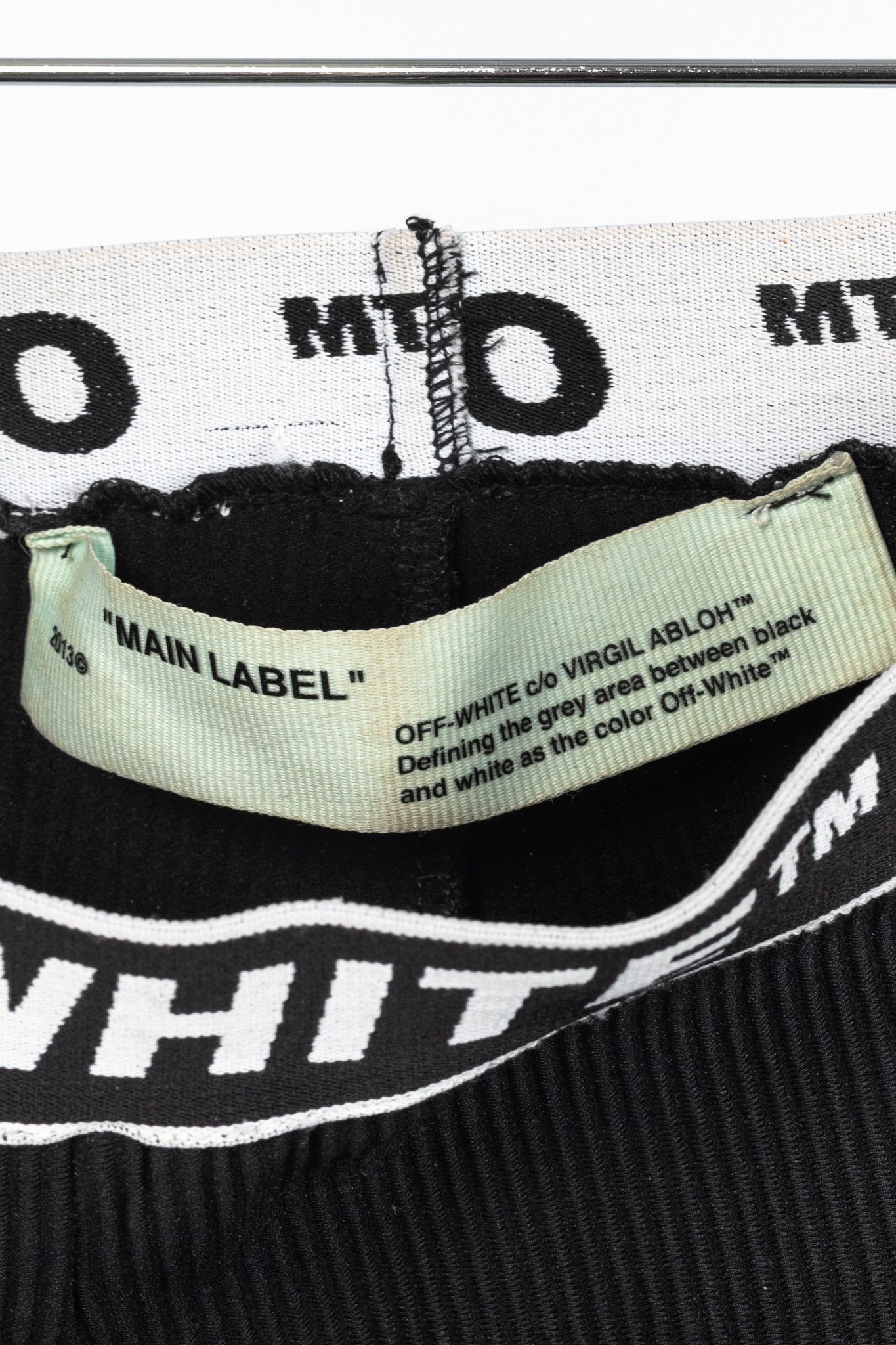 Off-White Off-White Black Logo-Waistband Ribbed Leggings Size 27" / US 4 / IT 40 - 7 Thumbnail