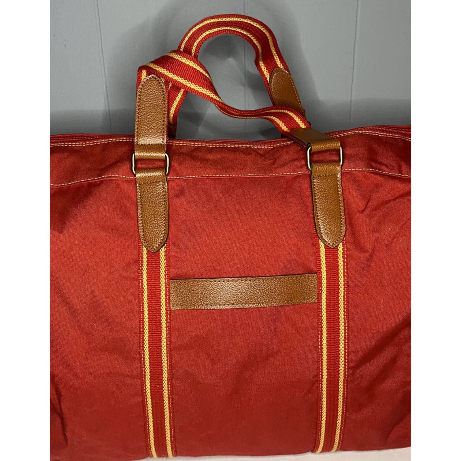 Vintage VINTAGE Sophia Canvas Tote Bag Red 90s Unisex Adults Leather Straps Size ONE SIZE - 7 Thumbnail