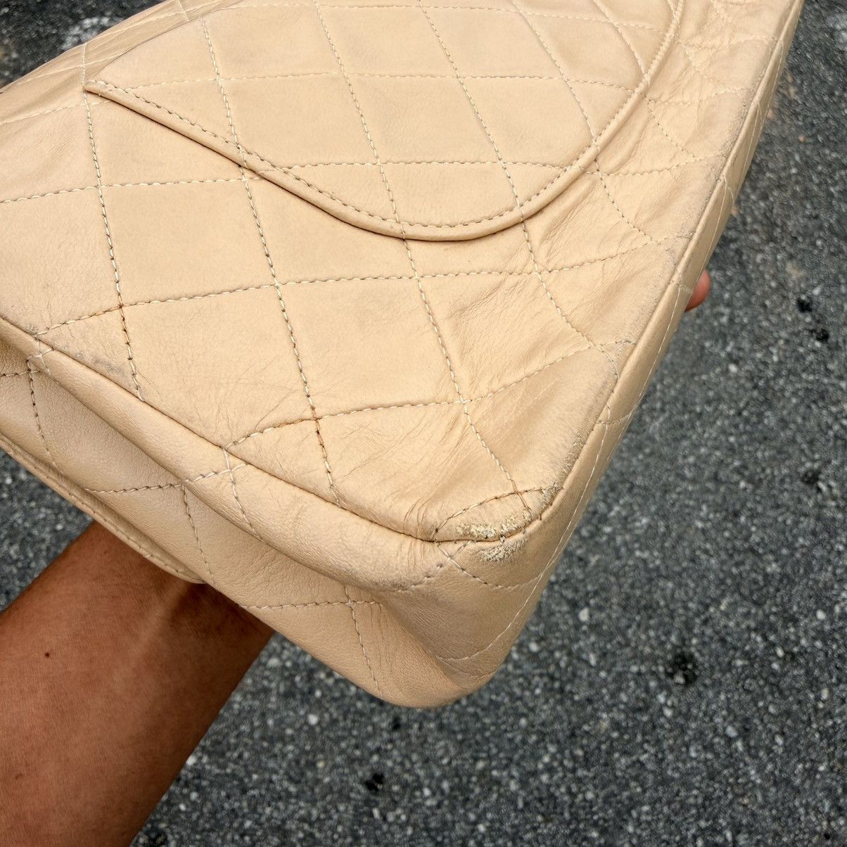 Chanel Chanel Medium Flap Beige Timeless Classic Vintage Shoulder Size ONE SIZE - 10 Thumbnail