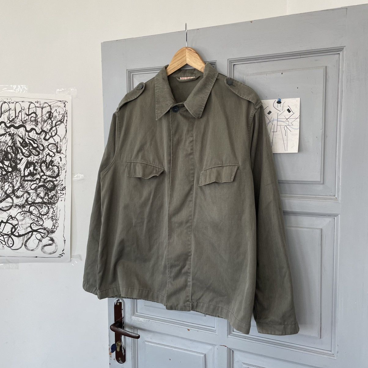 Other Vintage 1989 Military Germany OG Shirt button up Size US L / EU 52-54 / 3 - 1 Thumbnail