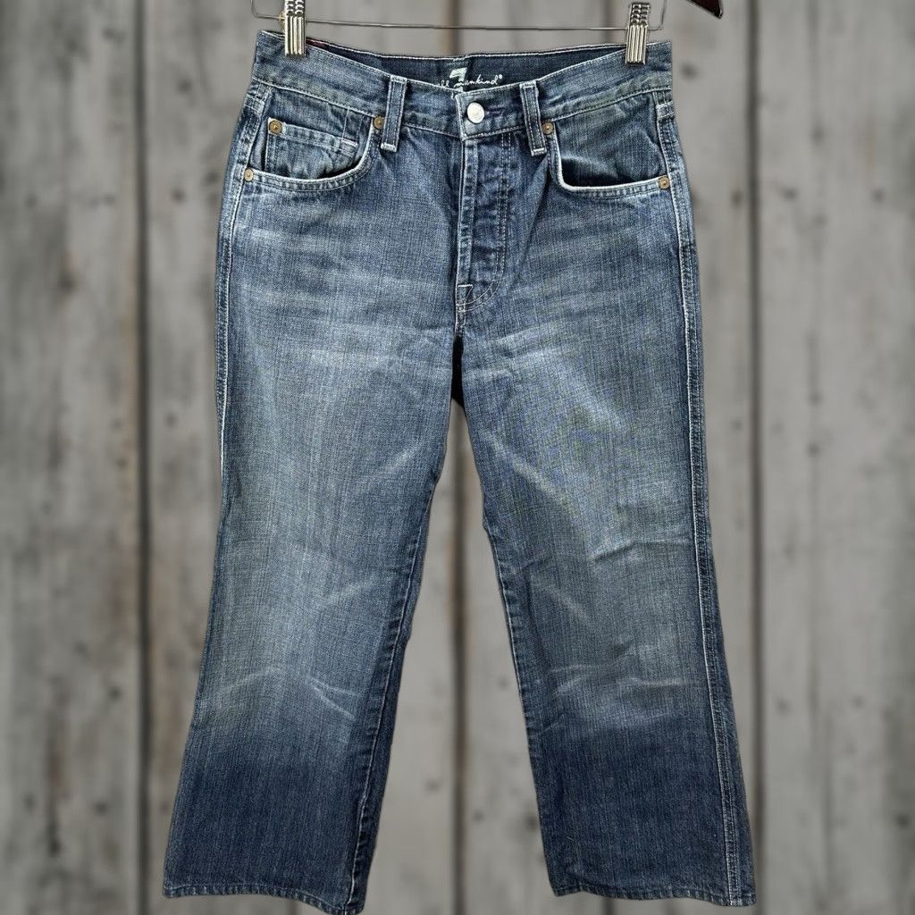 7 For All Mankind 7 For All Mankind Boot Cut Jeans Women 28 x 26 A Pocket Distressed Blue Size 28 Womens Jeans Size 28" / US 6 / IT 42 - 1 Thumbnail