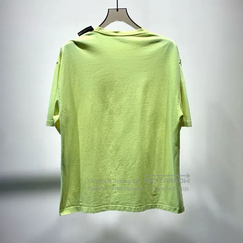 Balenciaga Balenciaga Fluorescent Yellow Logo Short-Sleeve Size US S / EU 44-46 / 1 - 3 Thumbnail