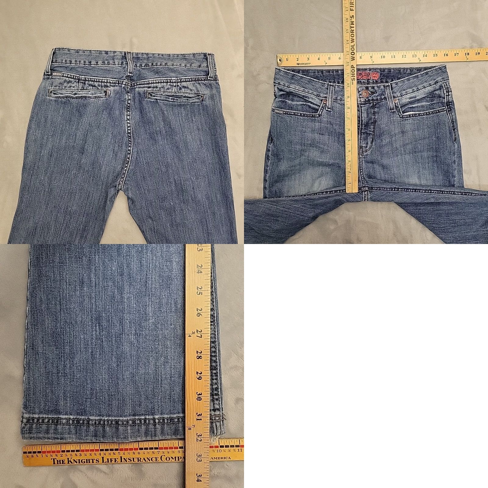 Denime Cinch Jeans Womens 30 Bootcut Denim Lynden Wide Leg Blue 30/9 R Regular Medium Wash USA Western Cowboy Jeans Womens Mens Girls 0 Size 30" / US 8 / IT 44 - 8 Thumbnail