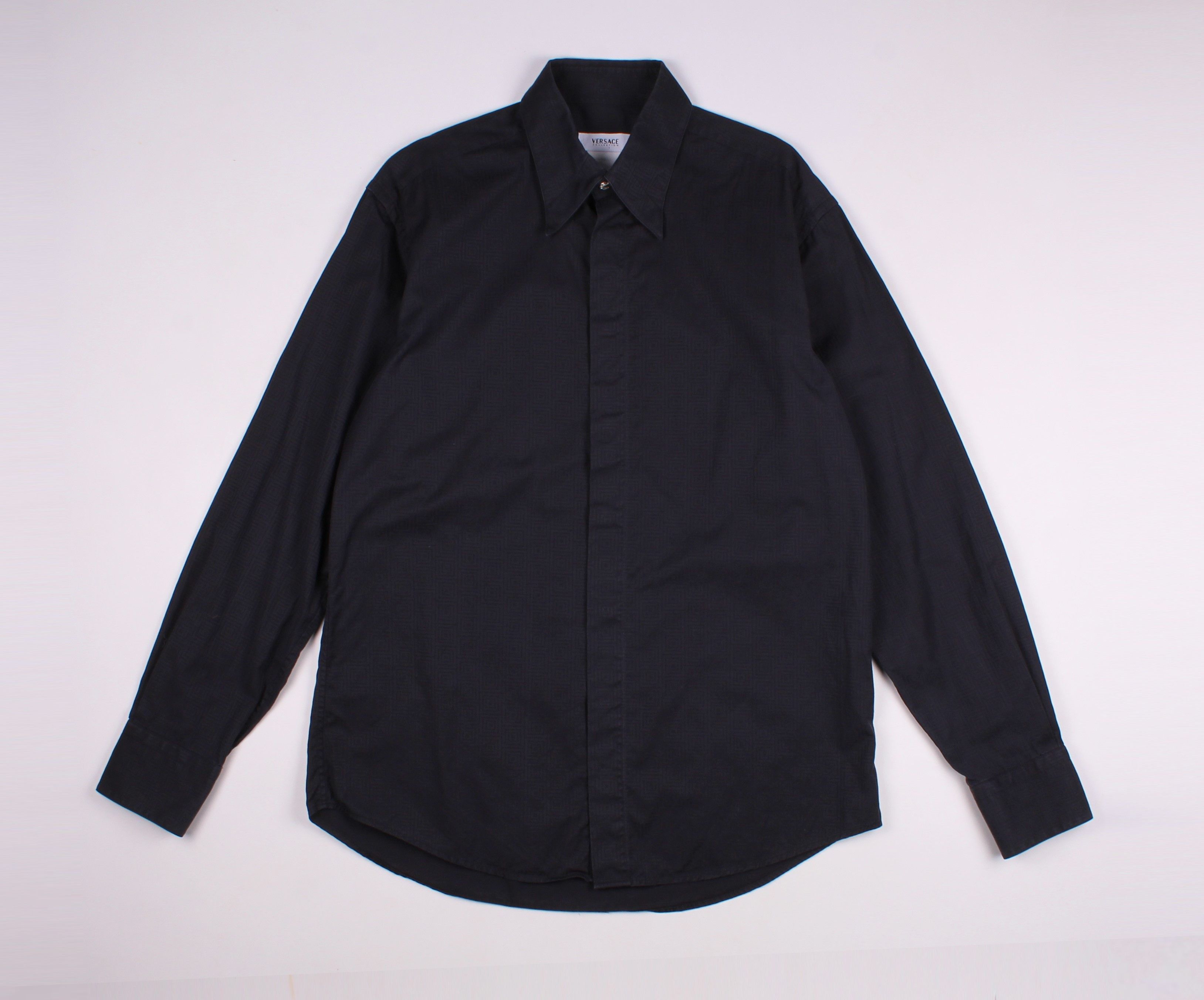 Versace × Vintage Vintage Versace Collection Monogram Long Sleeve Shirt Size US M / EU 48-50 / 2 - 1 Thumbnail