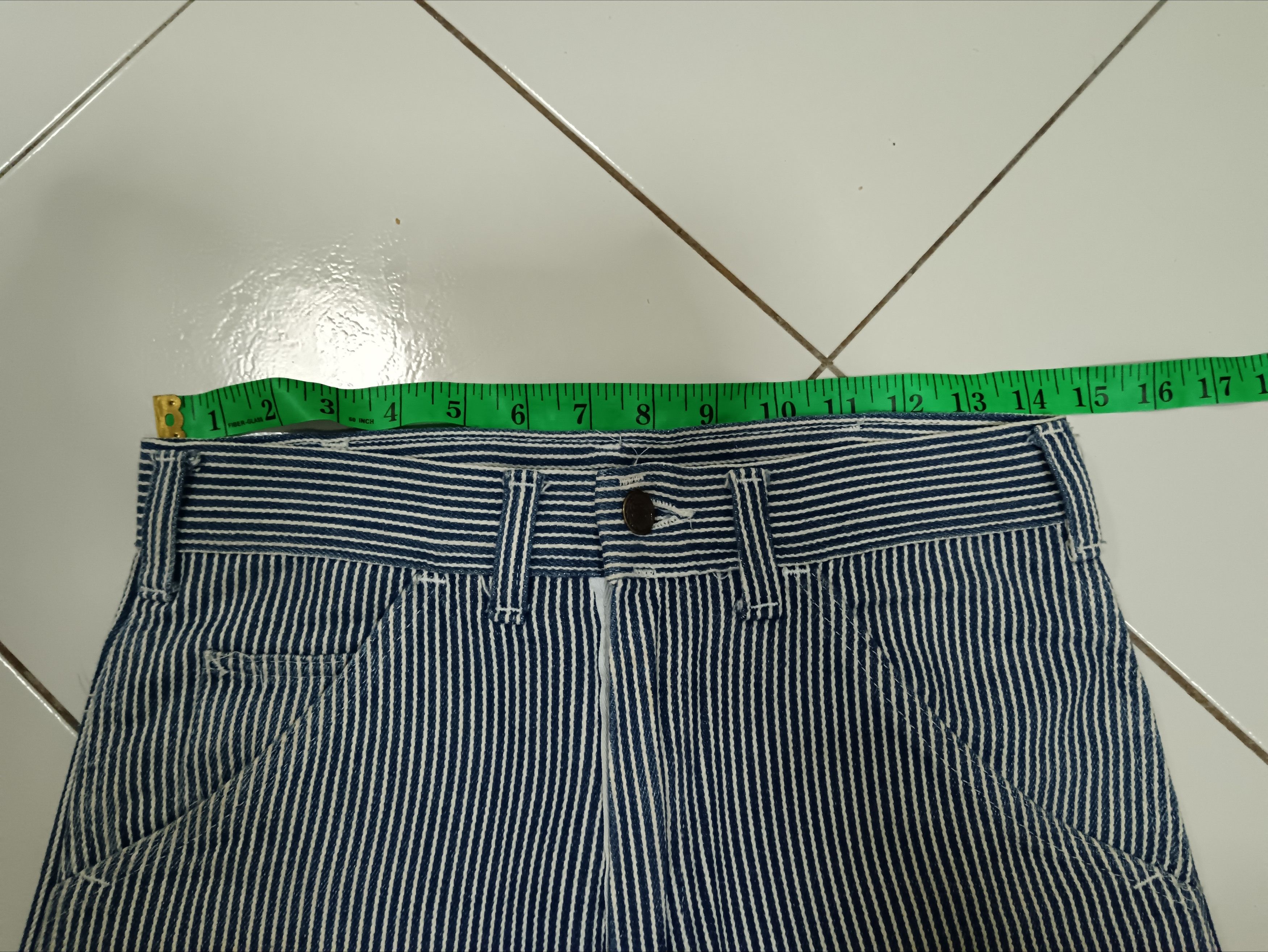 If Six Was Nine × Japanese Brand × Vintage Wide Leg 🔥 Star Ray Hickory Stripe Baggy Pants Size US 28 / EU 44 - 8 Thumbnail