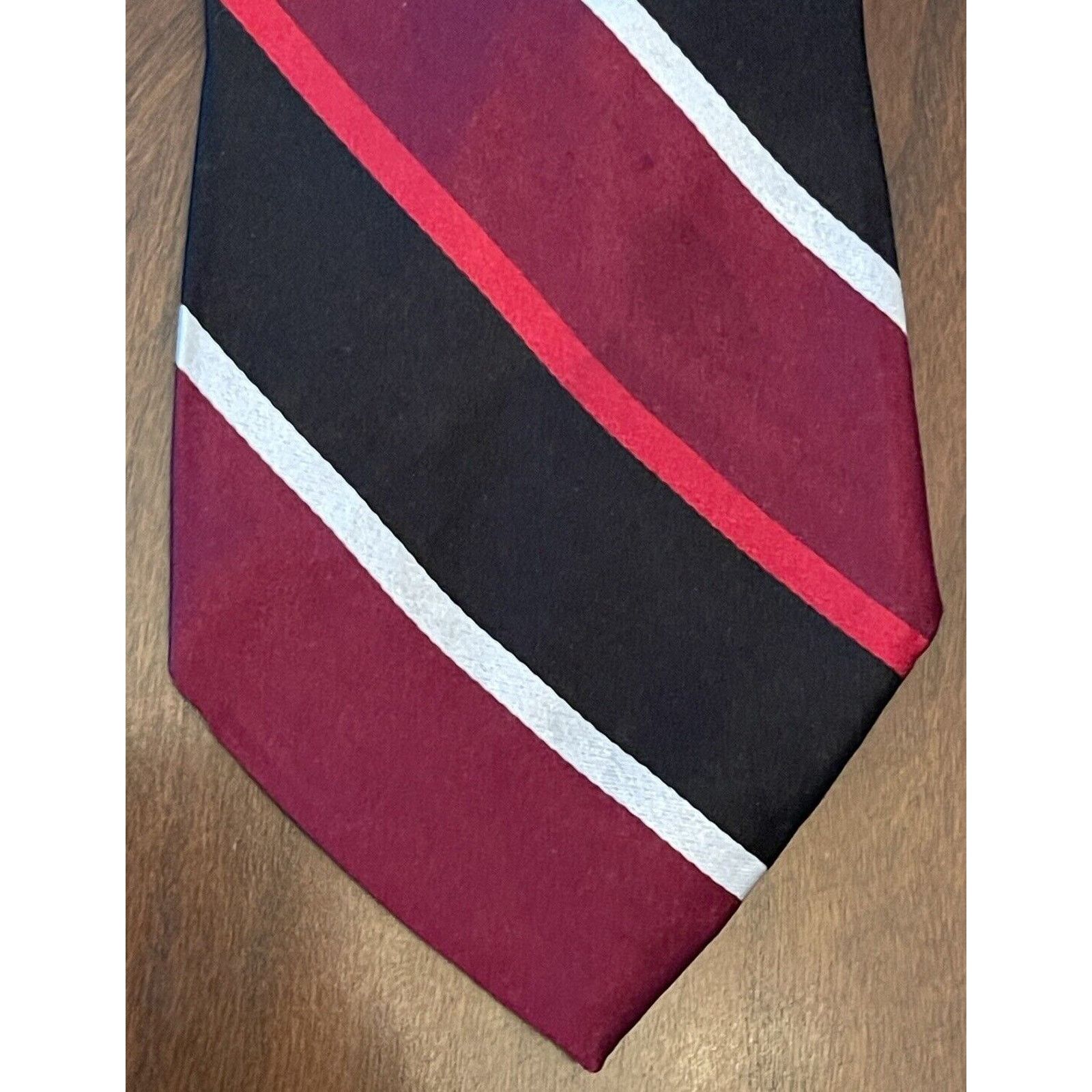 Express Express Burgundy Black Red 100% Silk Made In China Size ONE SIZE - 1 Thumbnail