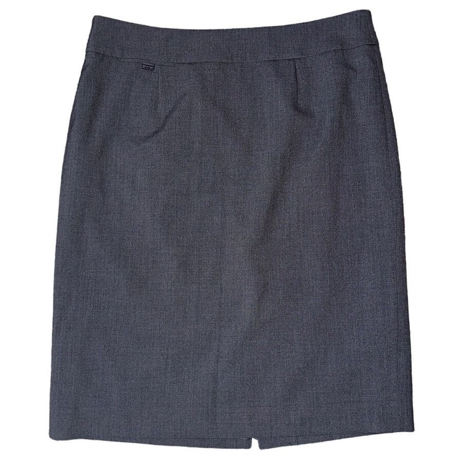 Calvin Klein Calvin Klein Charcoal Grey Lined Pencil Skirt Size 10 Size 32" / US 10 / IT 46 - 1 Thumbnail
