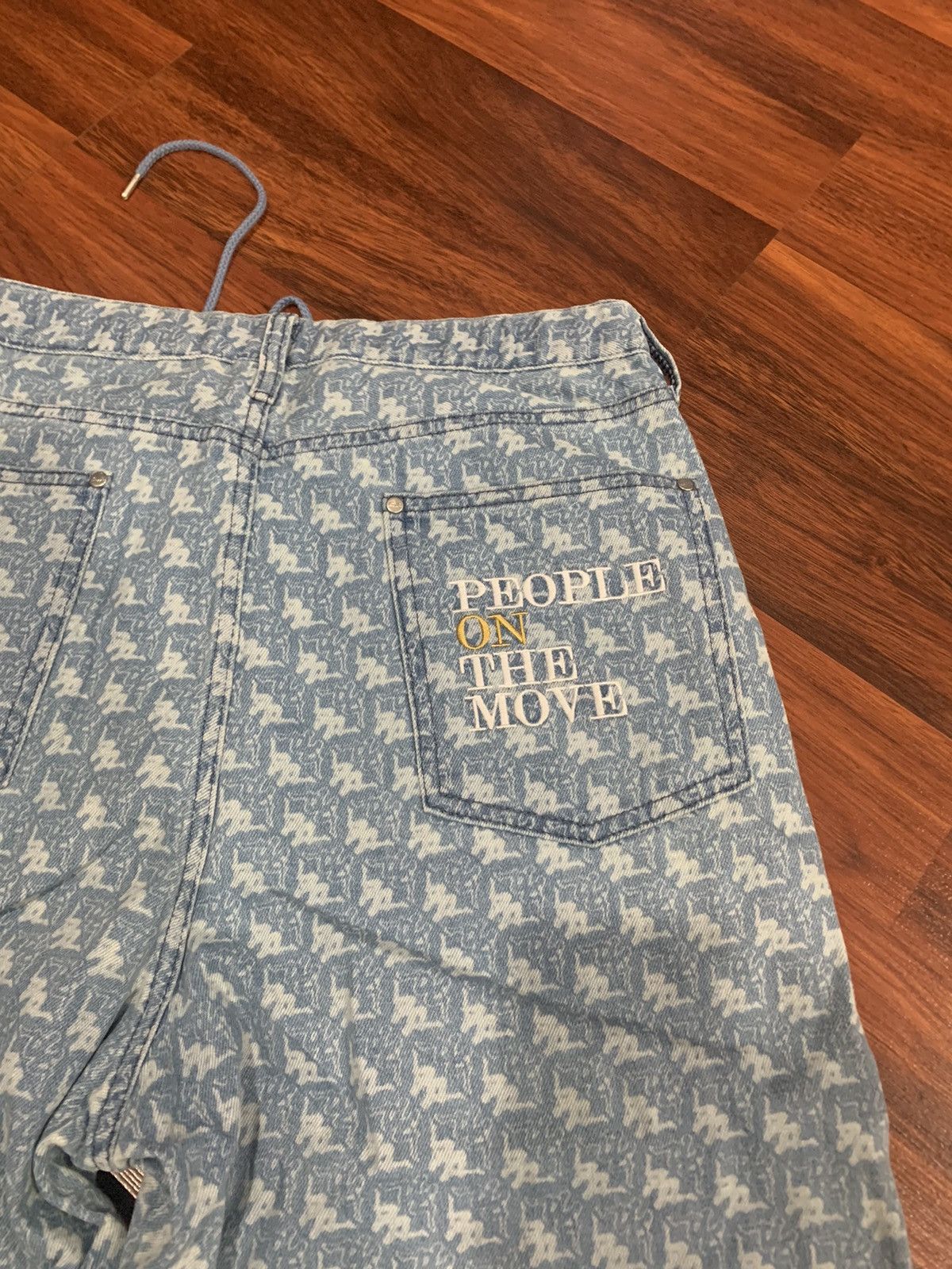 GU × If Six Was Nine × Kappa Gu x Kappa Monogram Baggy Jeans Pants Size US 33 - 5 Thumbnail