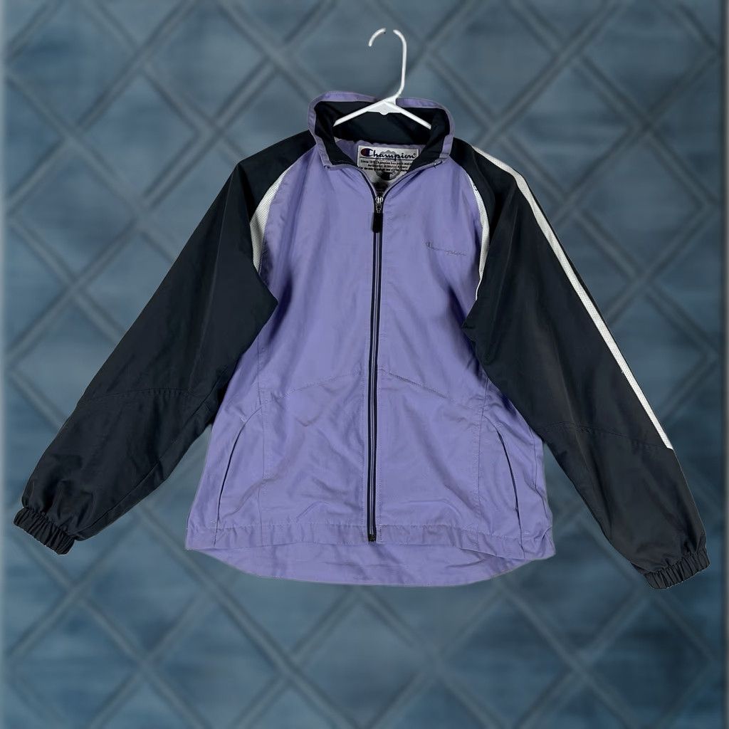 Champion Champion Purple Colorblock Full Zip Jacket Womens Small Activewear with Pockets Flawed Size S / US 4 / IT 40 - 1 Thumbnail