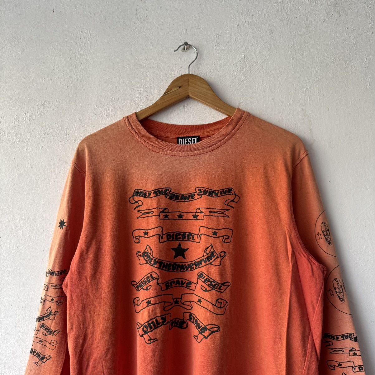 If Six Was Nine Diesel T-Just Long Sleeve Chrome Shirt Size US L / EU 52-54 / 3 - 3 Thumbnail