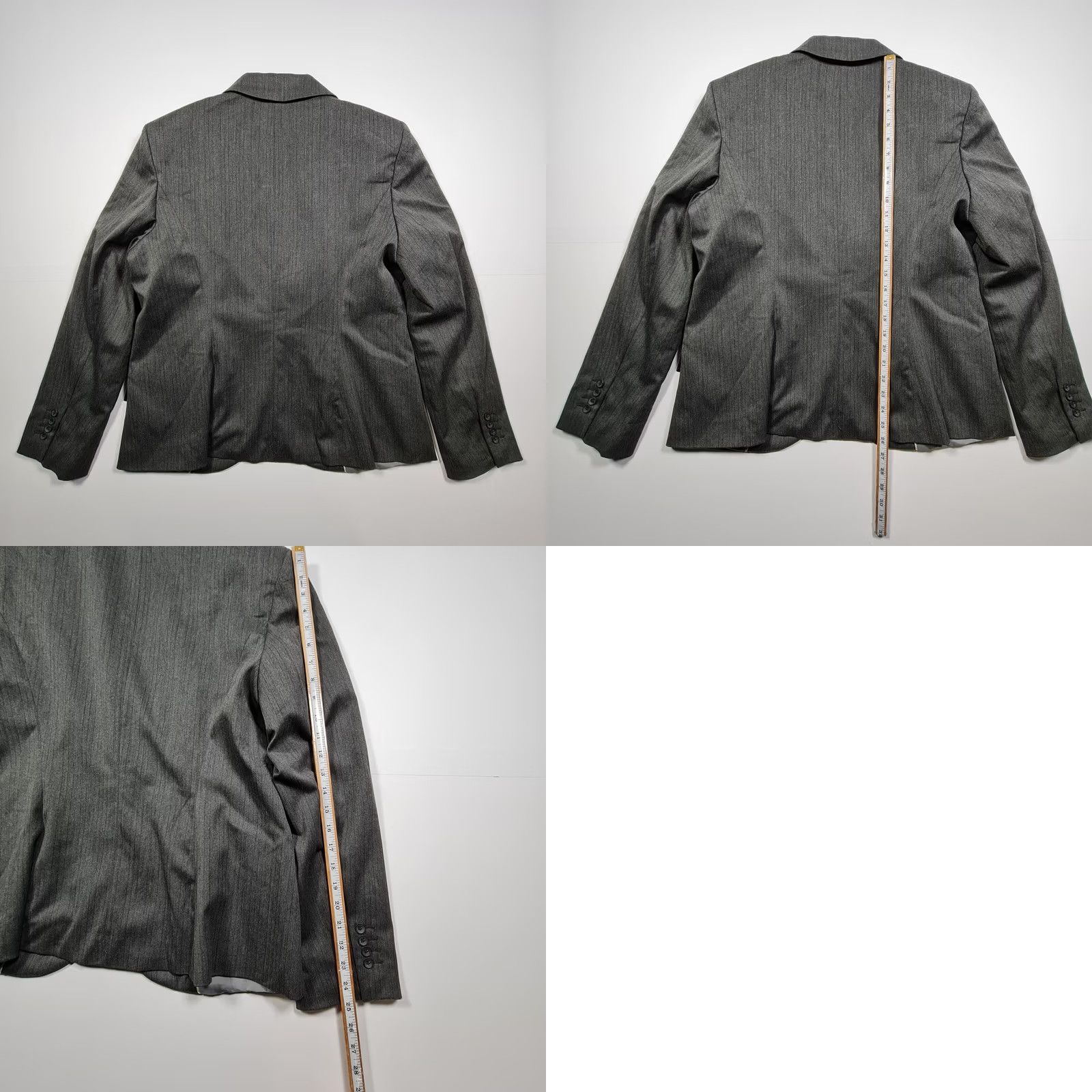 s.Oliver S.Oliver Womens Blazer Grey 20 UK Stripe Pattern Jacket Size 3XL / US 20-22 - 8 Thumbnail