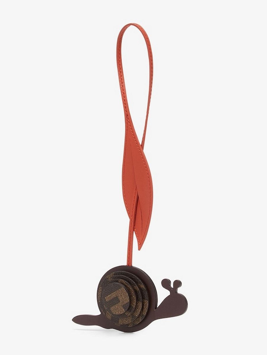 Fendi FENDI brown & red snail figure FF logo leather bag charm Size ONE SIZE - 3 Thumbnail