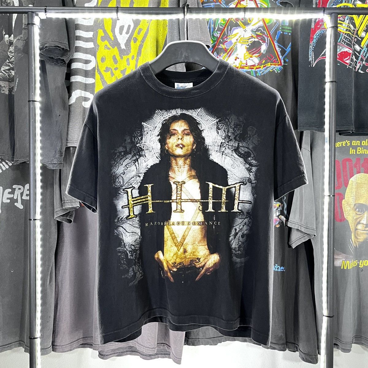 image of Band Tees x Vintage Him Razorblade Romance ( Bootleg Europe ) in Black, Men's (Size Large)