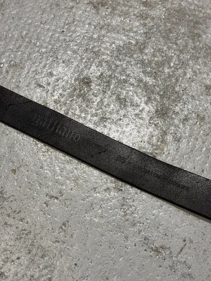 John Galliano 2000s Galliano Wire Buckle Black Leather Belt Size ONE SIZE - 9 Thumbnail