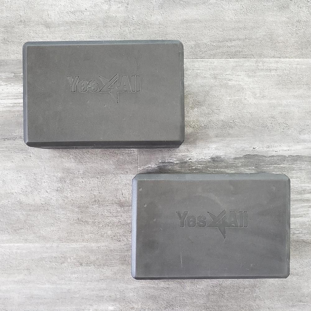 Designer Black Foam Yes4All Fitness Yoga Block Bundle Size ONE SIZE - 2 Thumbnail