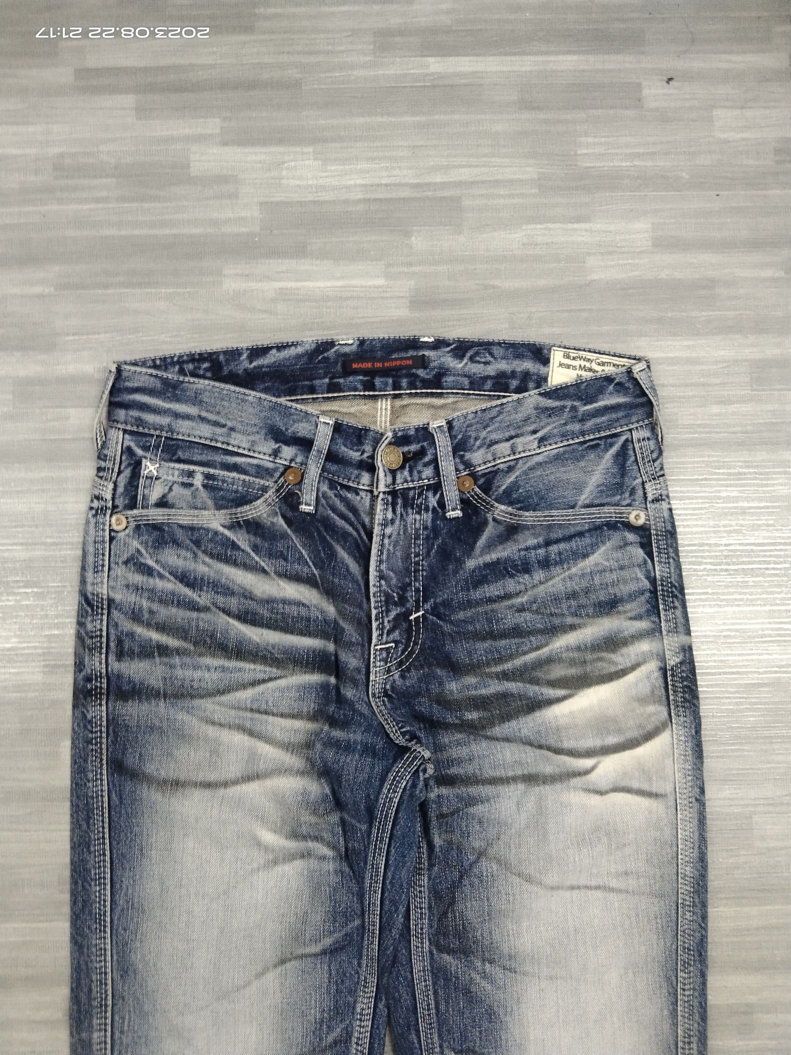 Japanese Brand FLARE SICK BLUEWAY GARMENTS JEANS MAKER&FACTORY Size US 28 / EU 44 - 4 Thumbnail