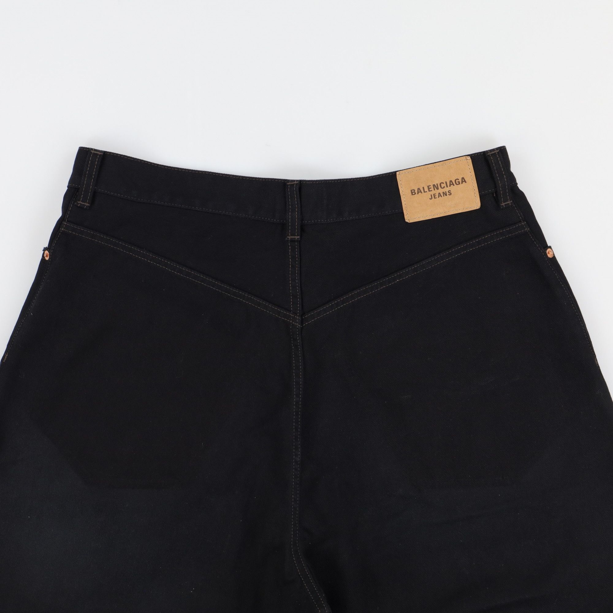 Balenciaga AW22 BLACK PATCHED POCKET BAGGY DENIM Size US 30 / EU 46 - 13 Thumbnail