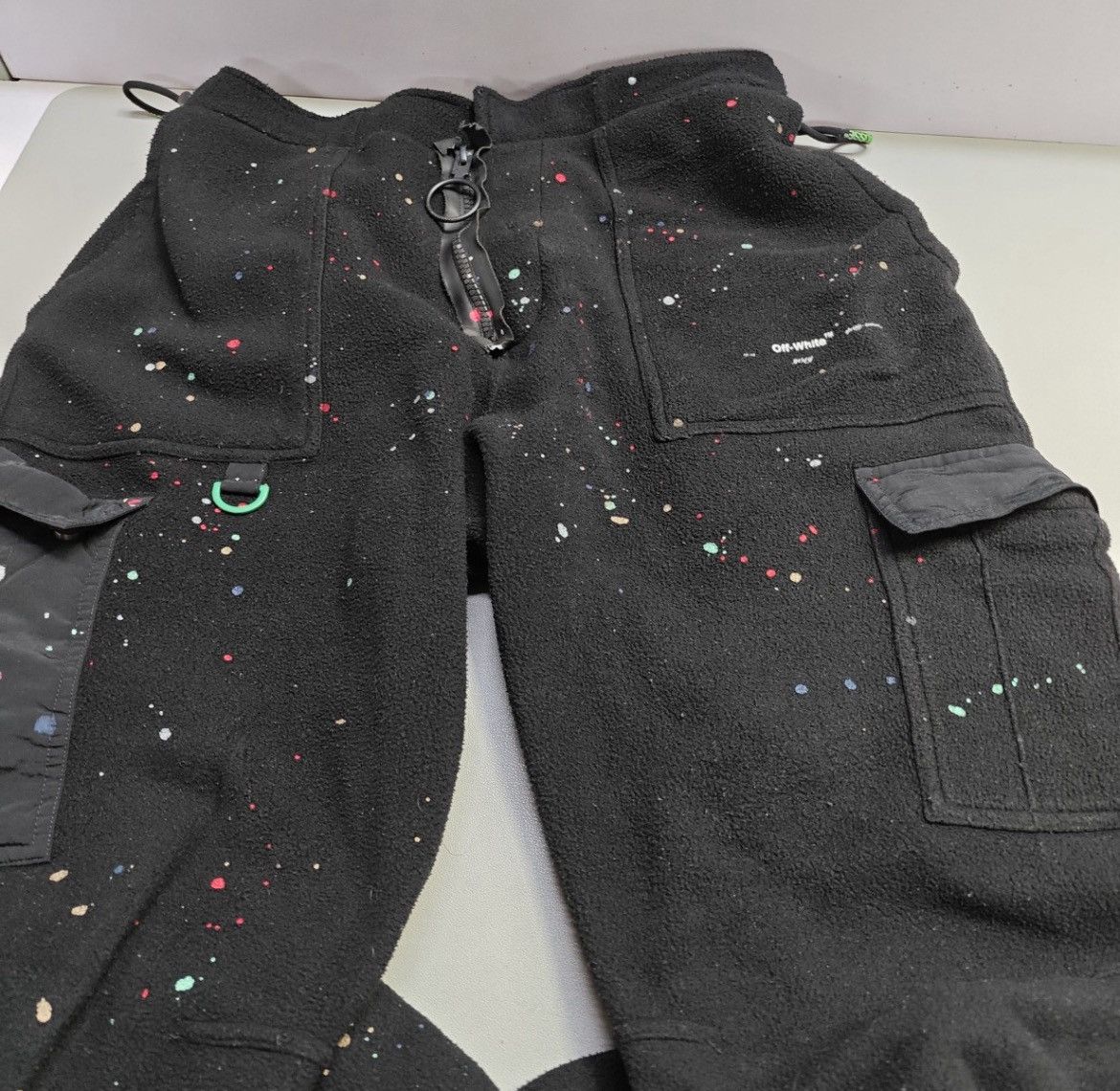 Off-White Off-White SS19 Paint Splatter Cargo Sweatpants Size US 30 / EU 46 - 8 Thumbnail