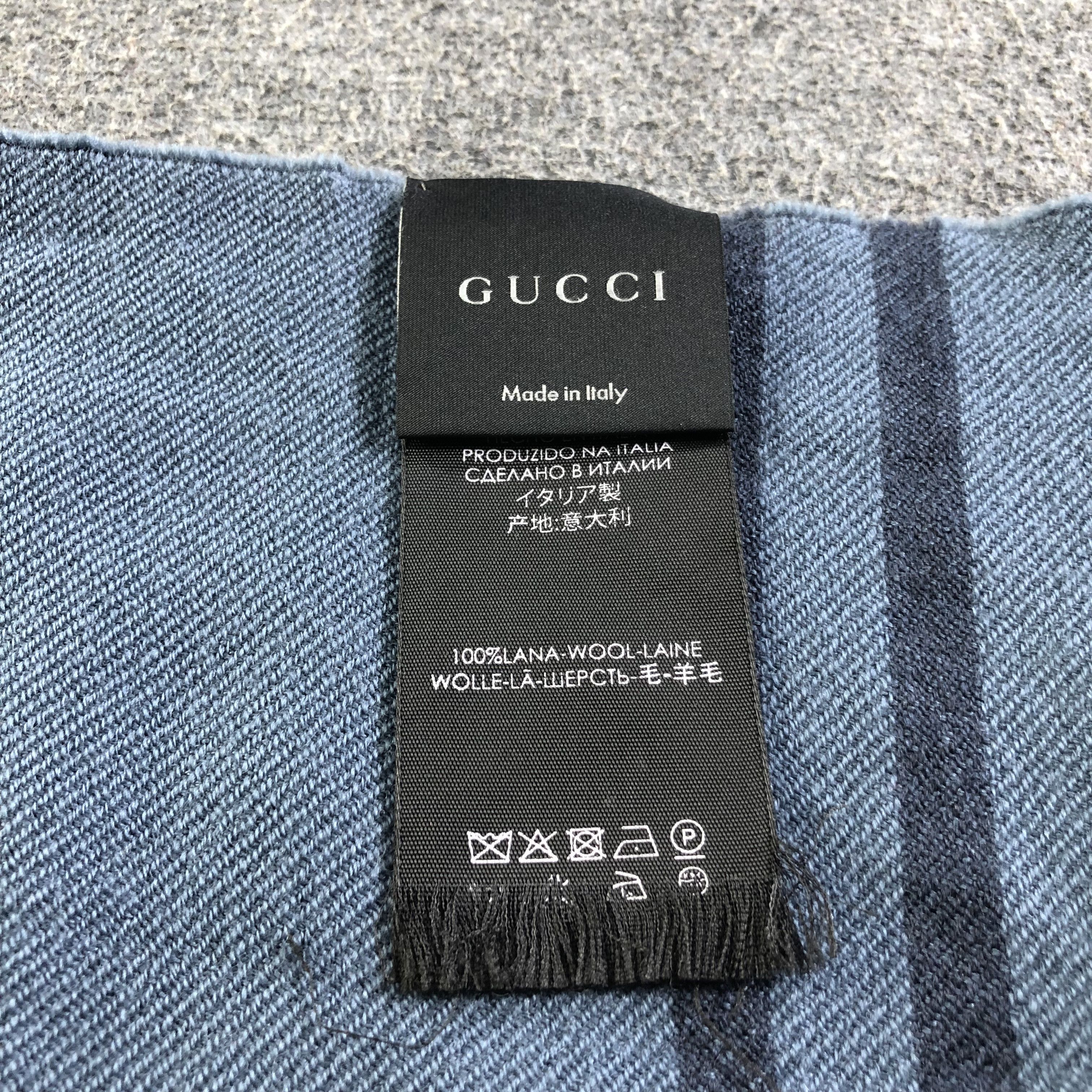 Gucci Gucci Monogram Full Print GG Wool Scarf Muffler V2627 Size ONE SIZE - 6 Thumbnail