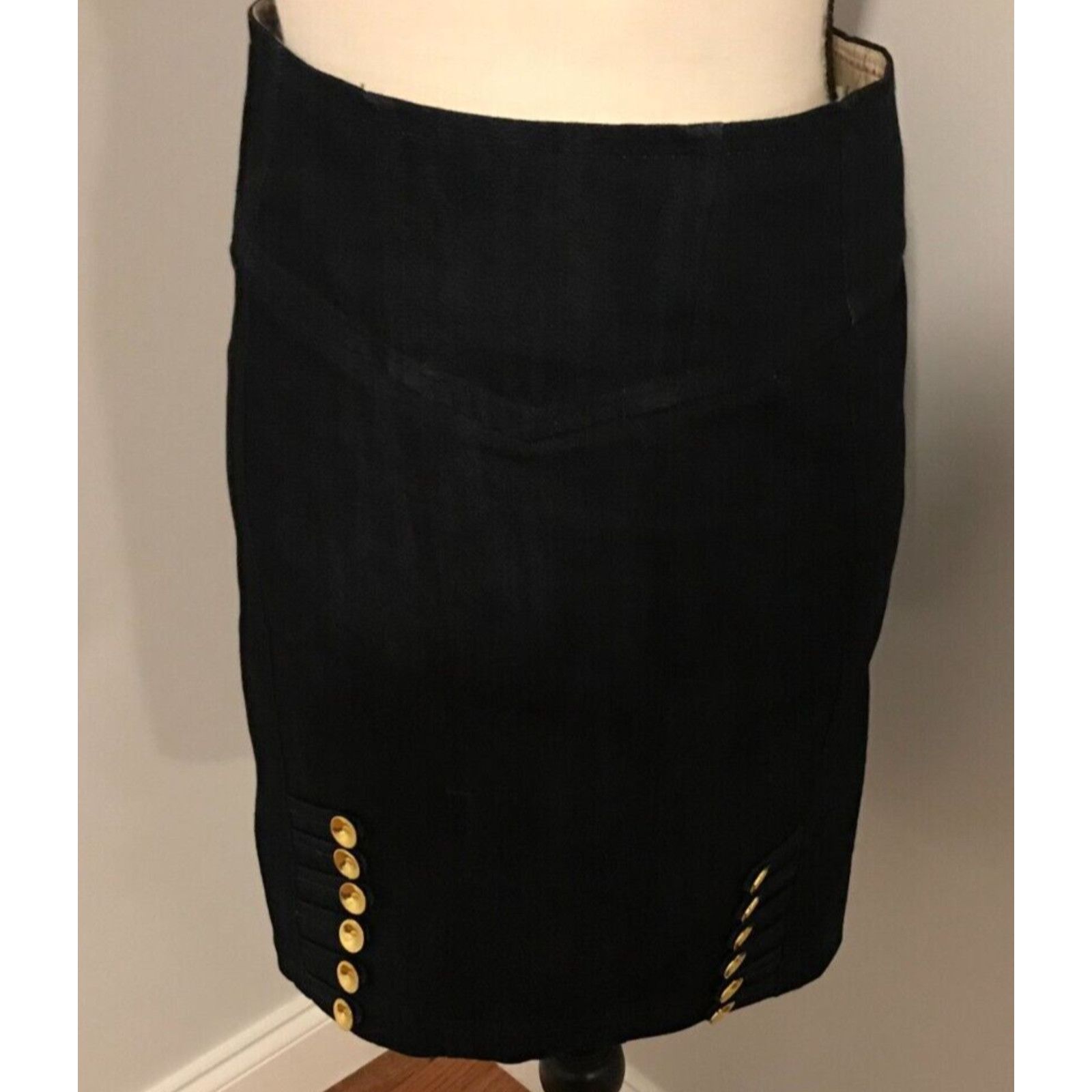 Anthropologie Anthropologie Leifsdottir Women's Gold Button Denim Skirt Size 26" / US 2 / IT 38 - 1 Thumbnail