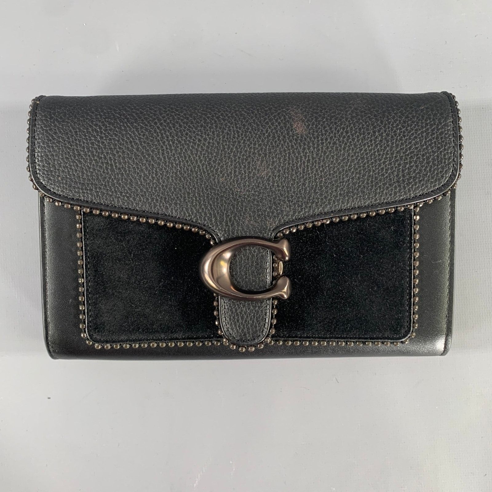Coach Black Logo Leather Handbag Handbag & Leather Goods, Women's