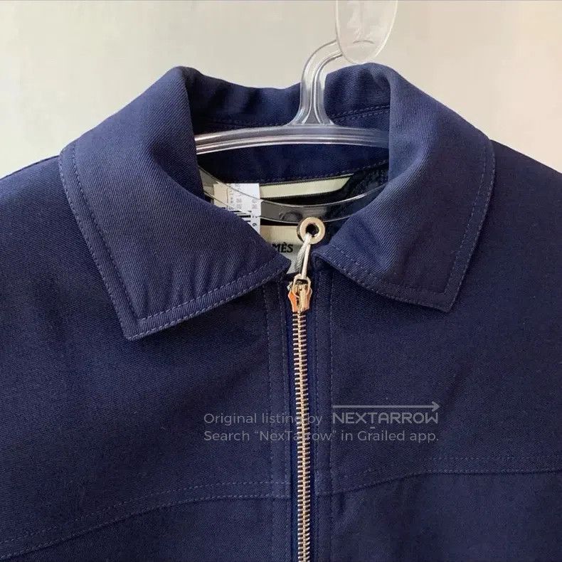 Hermes Hermes Navy blue coat/jacket Size 4XL / US 24-26 - 4 Thumbnail