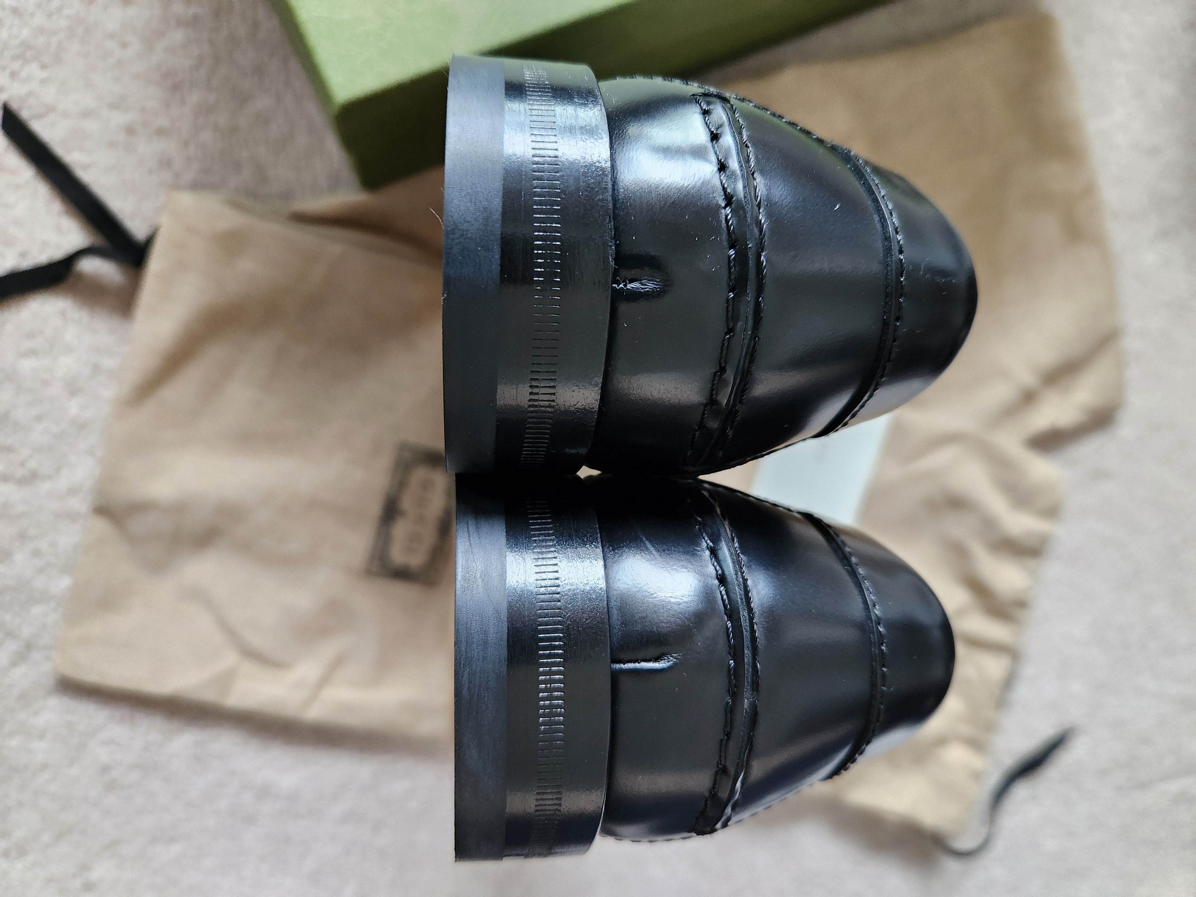 Gucci Gucci Black Loafer With Silver Horsebit Size US 7 / EU 40 - 8 Thumbnail