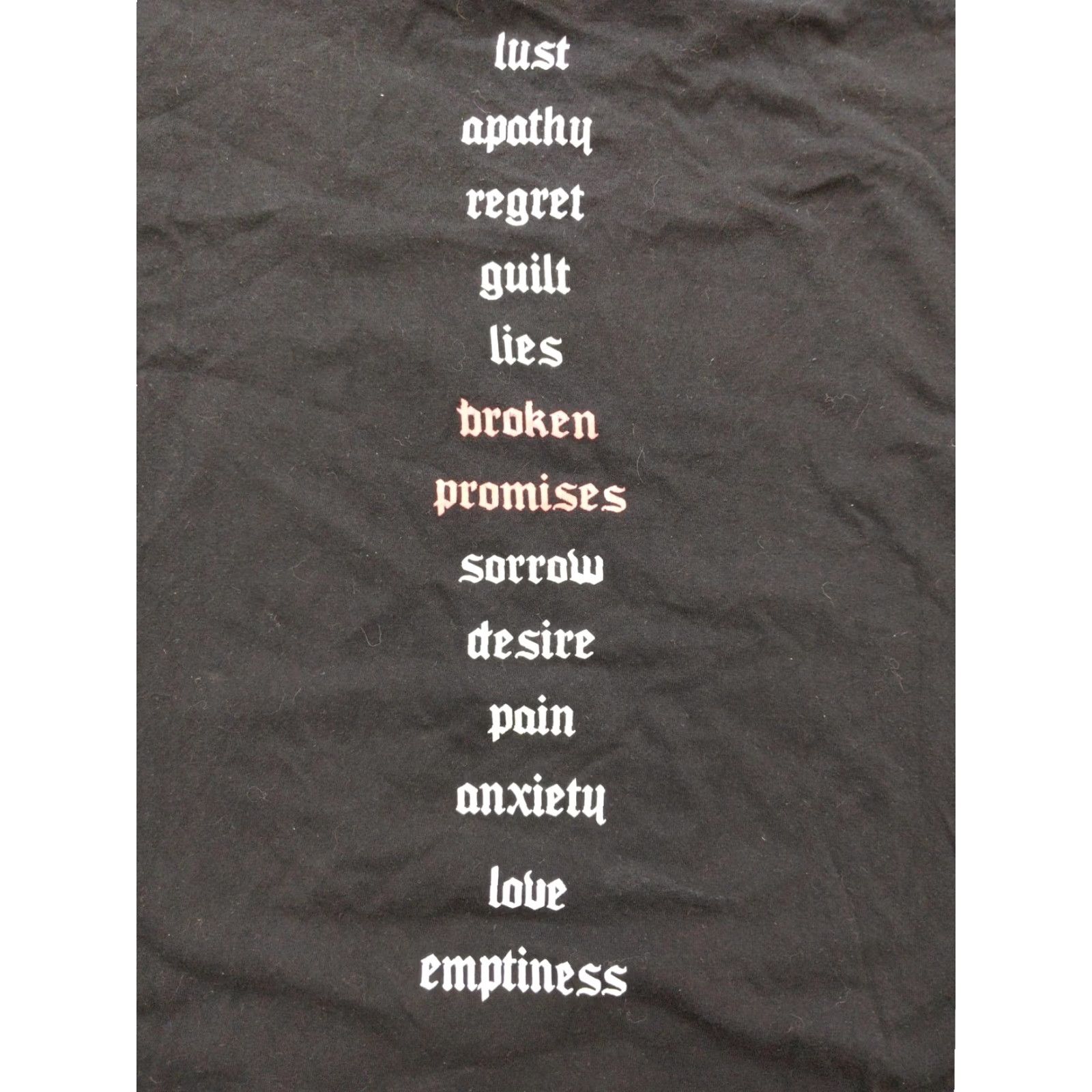 Broken Promises Co. Broken Promises Shirt Mens Small Black Anime Girl Graphic Tee Goth Emo Size US S / EU 44-46 / 1 - 7 Thumbnail