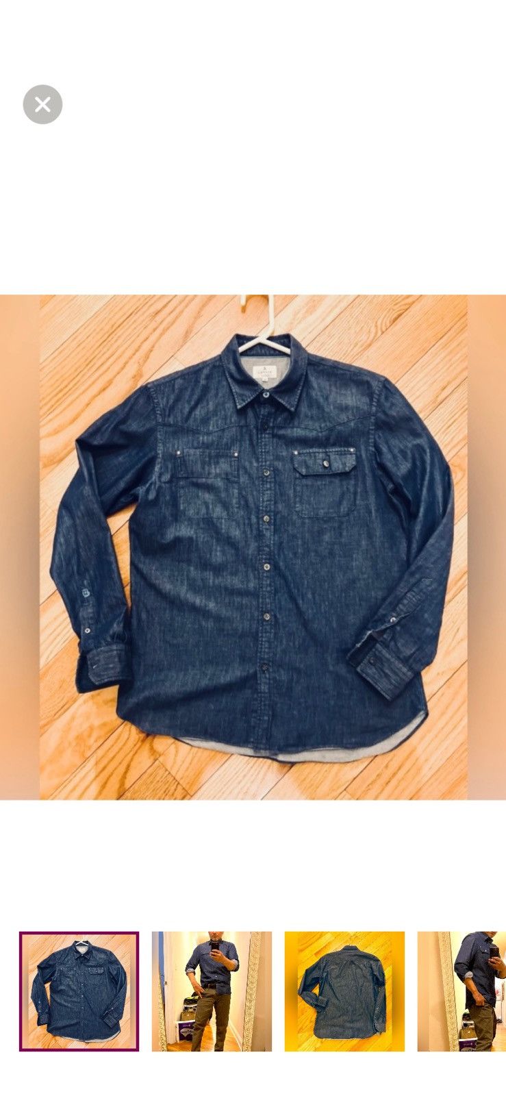 Lanvin Lanvin en bleu japanese selvedge denim shirt mens S Size US S / EU 44-46 / 1 - 1 Thumbnail