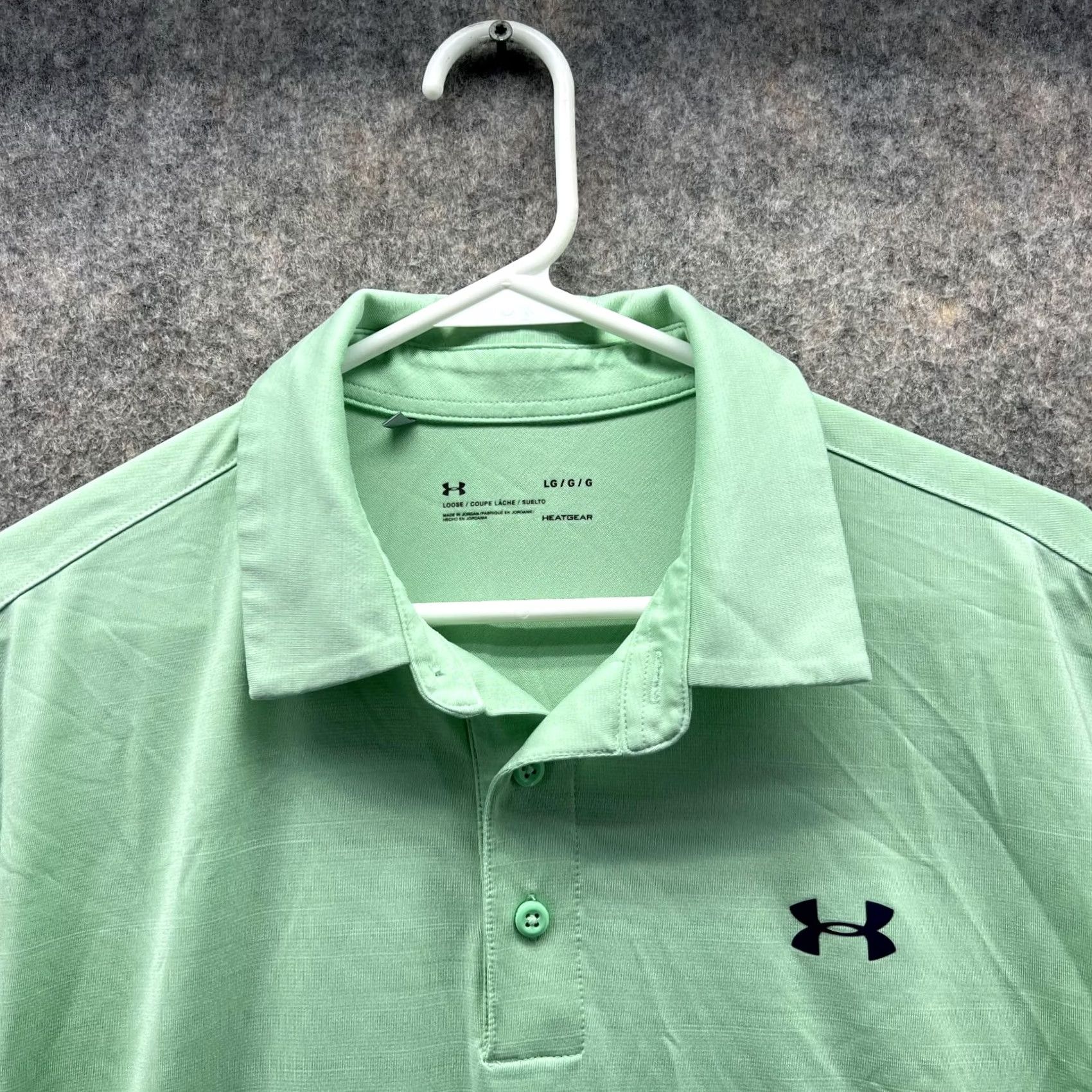 Under Armour Under Armour Polo Shirt Men Large Mint Green Loose Fit HeatGear Casual Golf Shirt Size US L / EU 52-54 / 3 - 2 Thumbnail