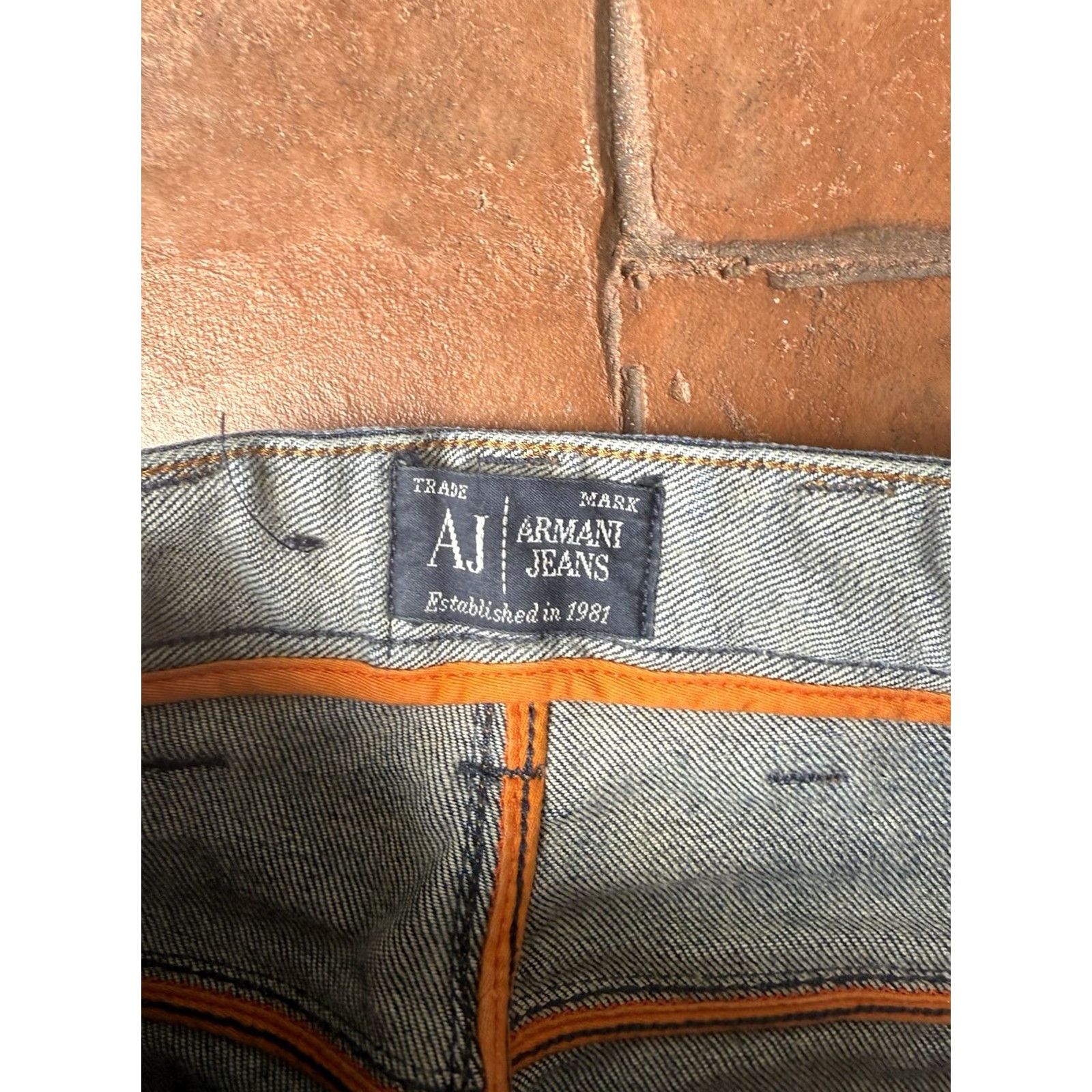 Vintage Armani Jeans Button Fly Jeans Mens 29 Dark Indigo Blue Straight Leg Slim Denim 5-Pocket Size US 34 / EU 50 - 3 Thumbnail