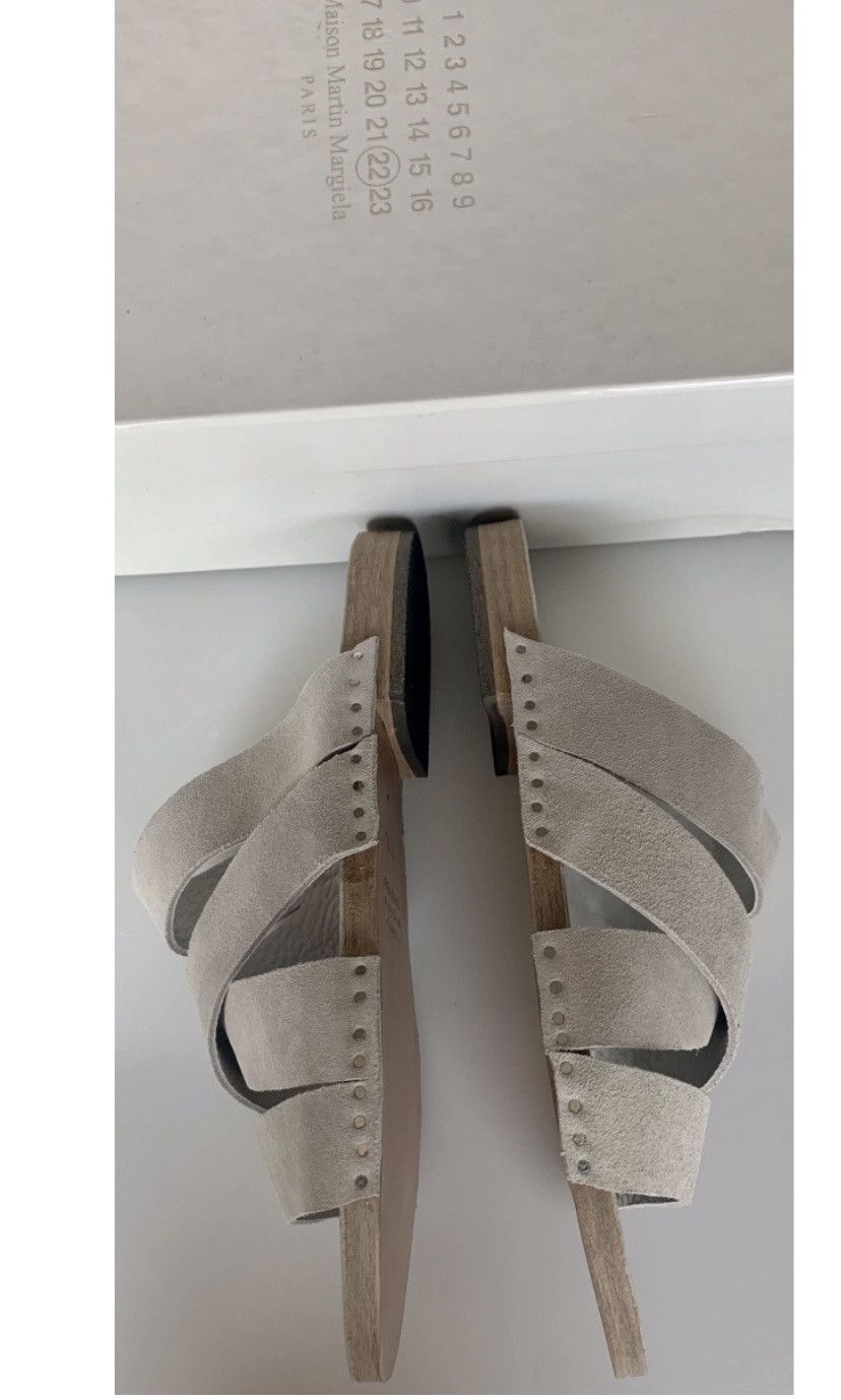 Maison Margiela Maison Margiela 🇮🇹 ash grey suede strappy band sandals 8 NIB Size US 8 / EU 41 - 8 Thumbnail