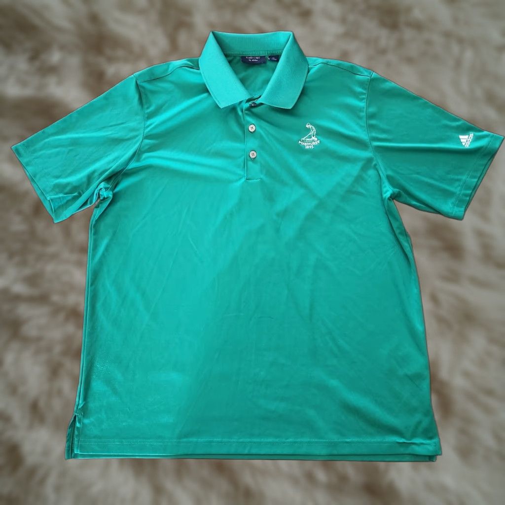 Adidas Adidas Pinehurst Polo Shirt Green Men's XL Performance Shirt Polo Short Sleeve Button Embroidered Logo Nike? Size US XL / EU 56 / 4 - 1 Thumbnail