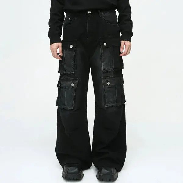 VIBE Vintage Multi Pocket Cargo Denim Size US 33 - 2 Thumbnail