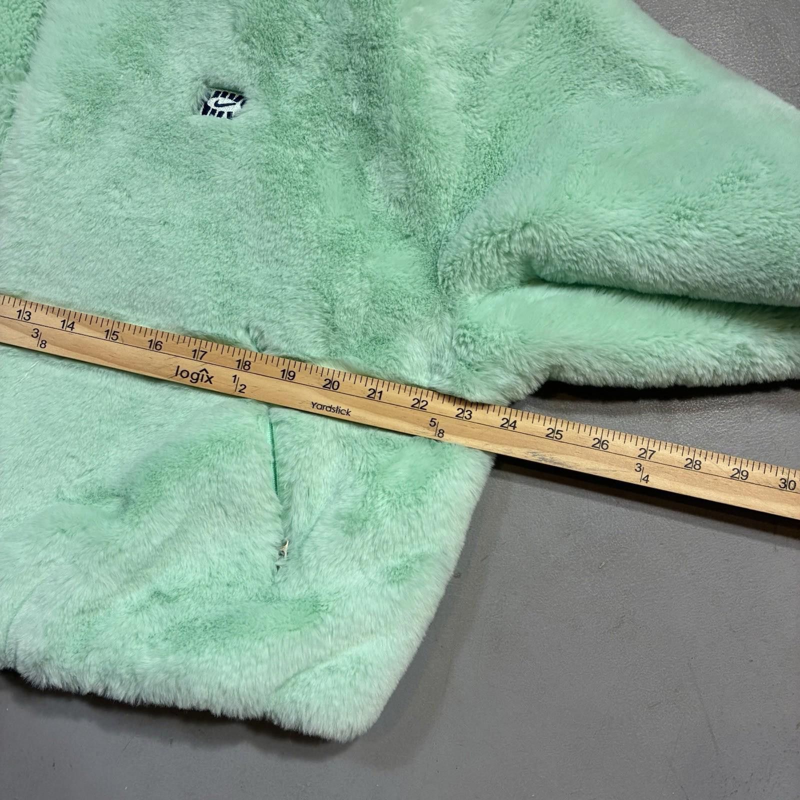 Nike nike mint green fluffy faux fur cropped jacket Size M / US 6-8 / IT 42-44 - 5 Thumbnail