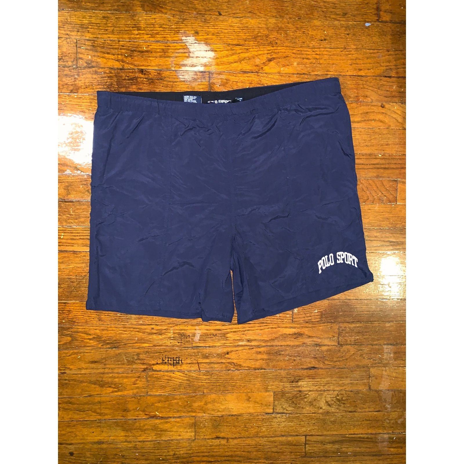 Polo Ralph Lauren × Vintage Vtg 90s Polo Sport Ralph Lauren Swim Trunks XL Navy Blue Size US 38 / EU 54 - 1 Thumbnail