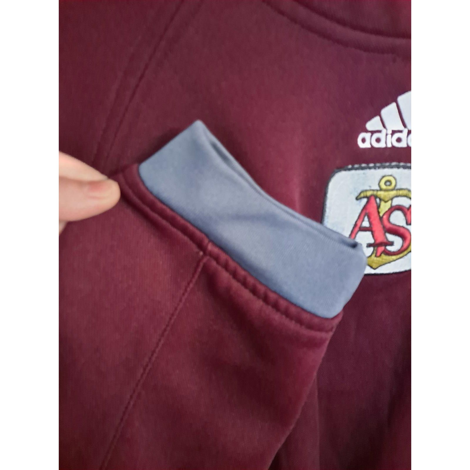 Adidas Adidas Maroon and Gray Sweatshirt with AS Logo in Middle Siz Size US XL / EU 56 / 4 - 4 Thumbnail