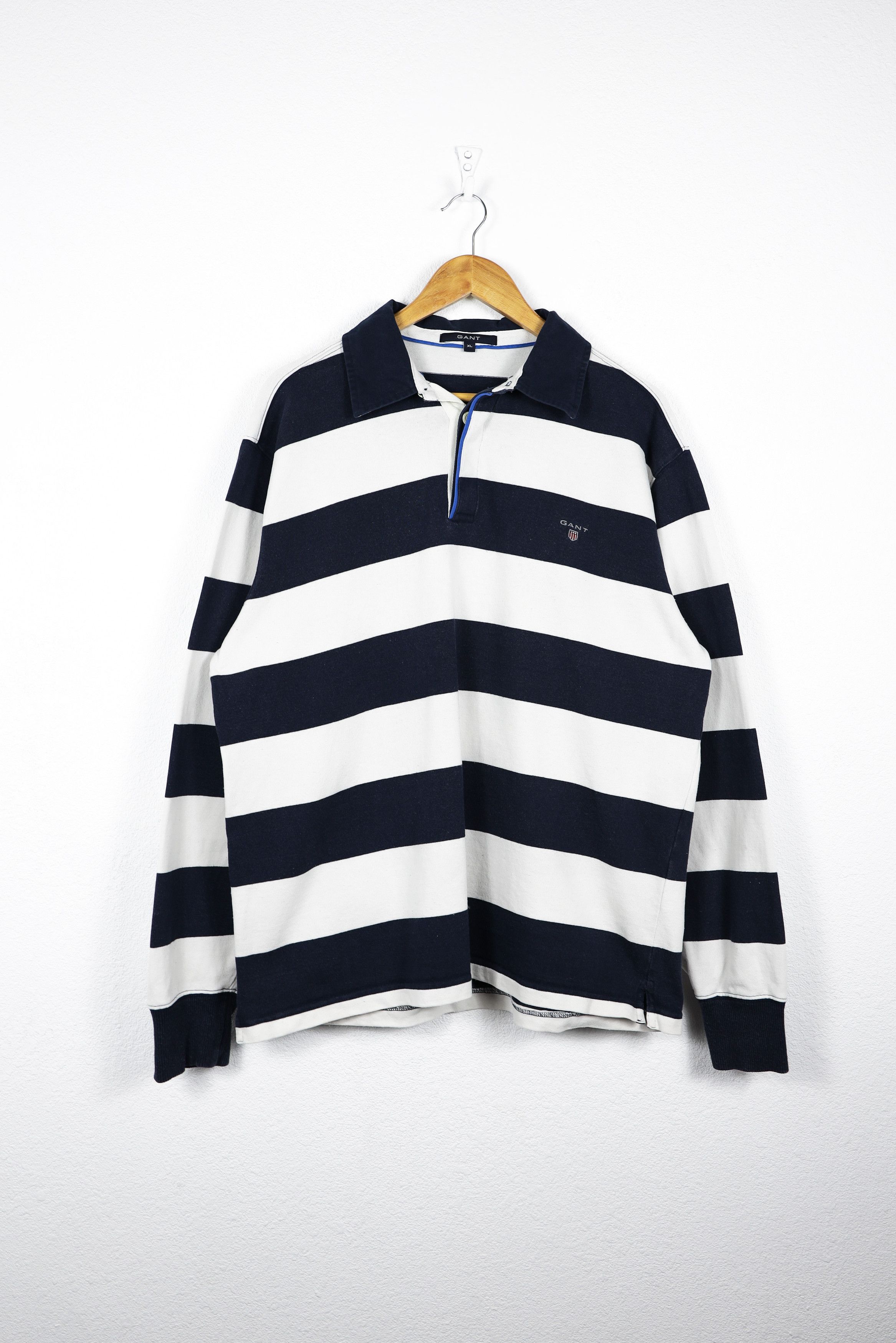 Gant × Gant Rugger Gant Logo Preppy University Striped Rugby Polo Shirt XL Size US XL / EU 56 / 4 - 1 Thumbnail