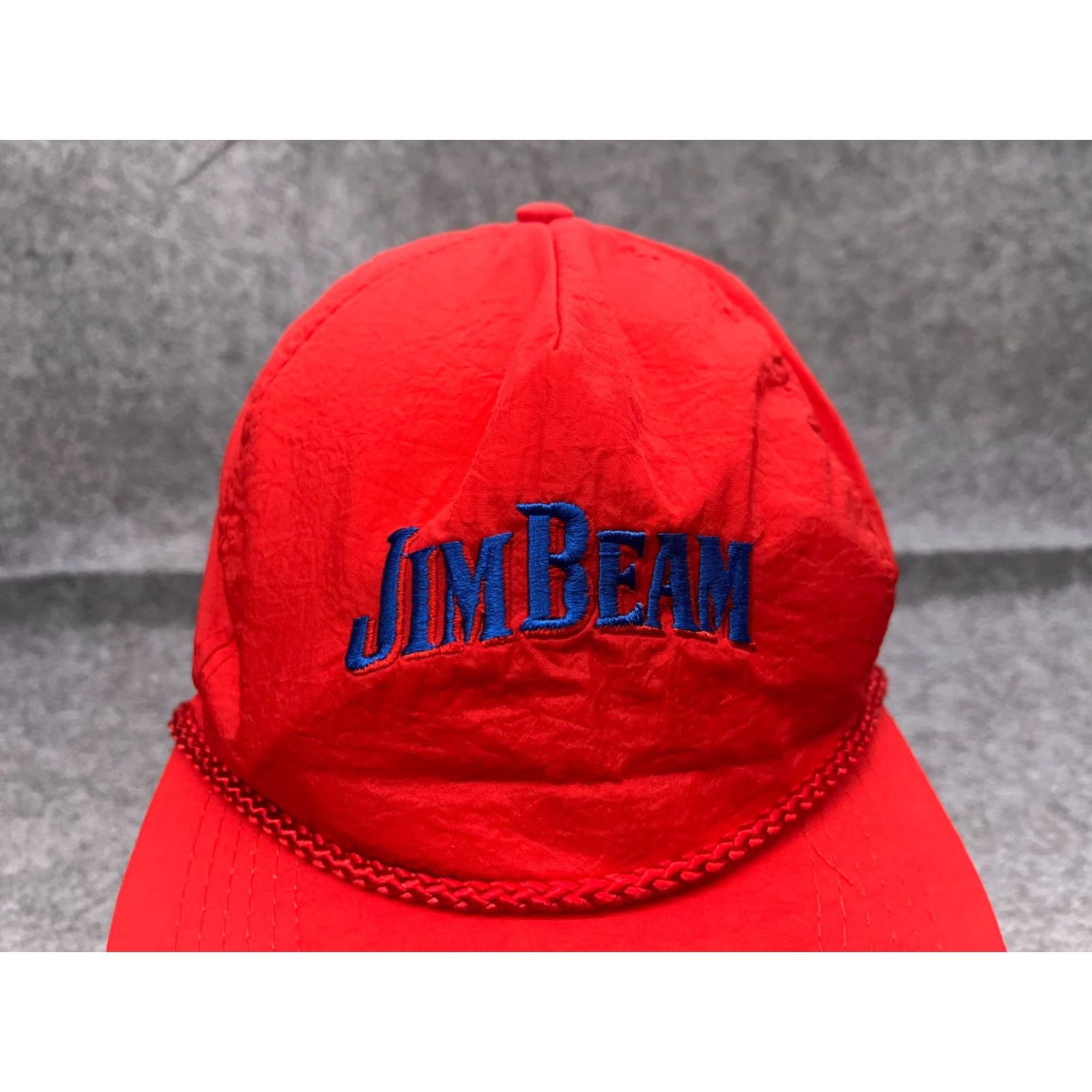 Vintage Jim Beam Hat Cap Snap Back Adult One Size Red 100% Polyester Hatch Rope Size ONE SIZE - 2 Thumbnail