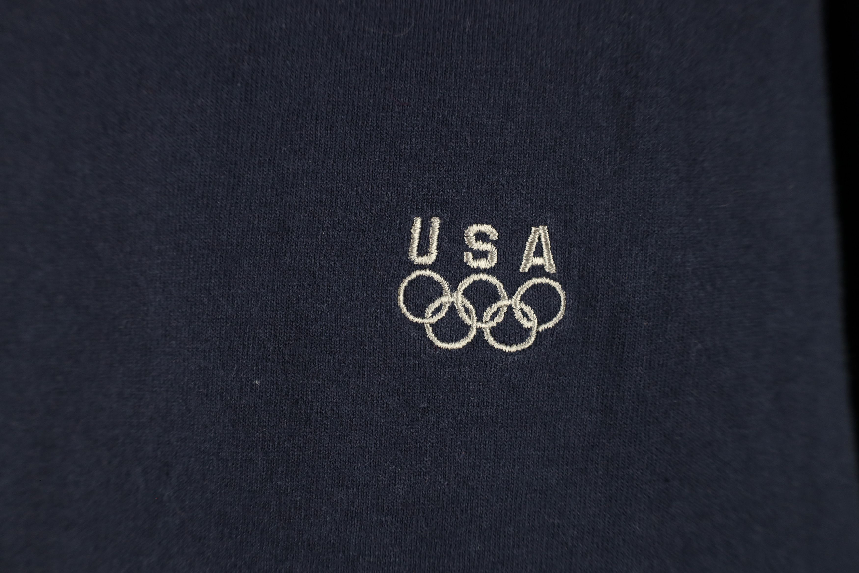 Vintage Vintage 90s USA Olympics Spell Out Short Sleeve T-Shirt Blue Size US L / EU 52-54 / 3 - 4 Thumbnail