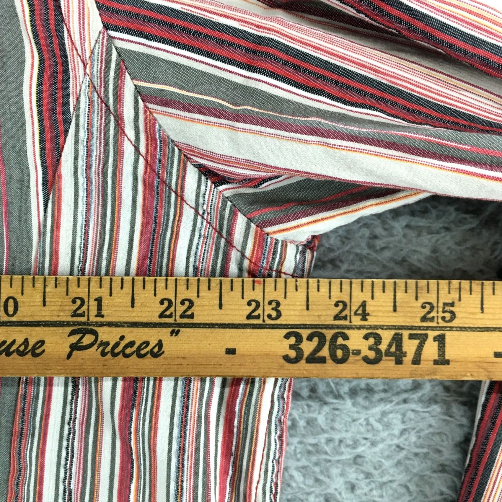 Kenneth Cole Kenneth Cole Striped Long Sleeve Shirt Mens L Pink Cotton Blend Button Up Casual Size US L / EU 52-54 / 3 - 4 Thumbnail