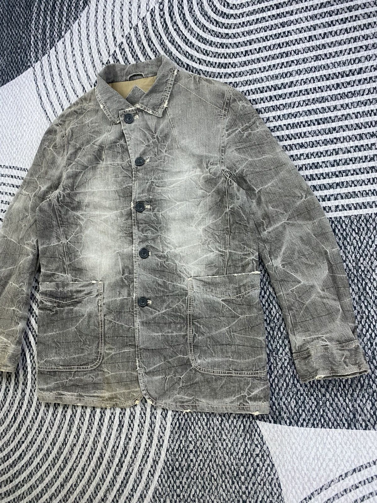 If Six Was Nine Vintage Allix Design Rare Washed Grey Fullbutton Jacket Size US M / EU 48-50 / 2 - 4 Thumbnail