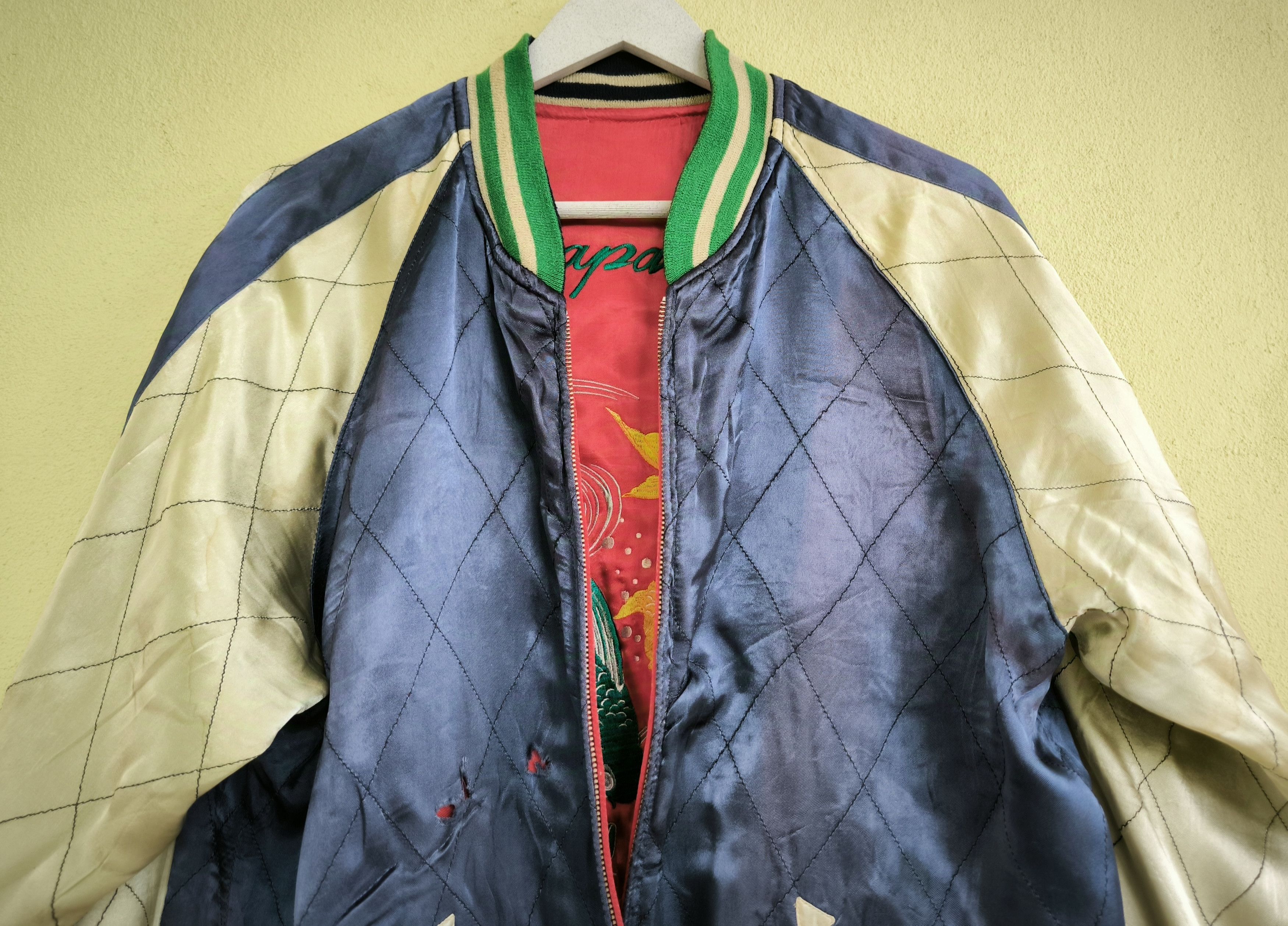 IOLANI Vtg IOLANI reversible Sukajan souvenir satin jacket Size US L / EU 52-54 / 3 - 15 Thumbnail