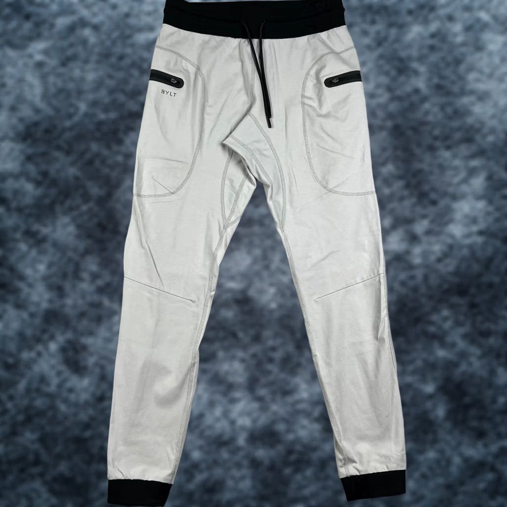 Vintage BYLT Premium Jogger Sweatpants Drawstring Stretch Performance Medium Mens Grey Size US 31 - 1 Thumbnail
