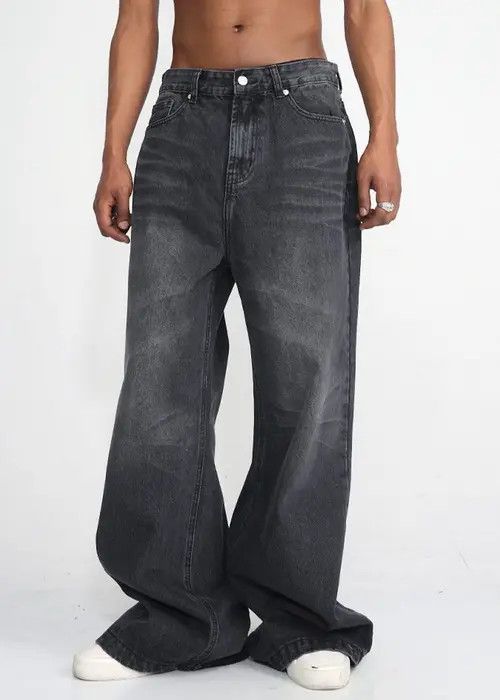 Designer × Vintage custom distressed faded baggy flared pants Size US 34 / EU 50 - 3 Thumbnail