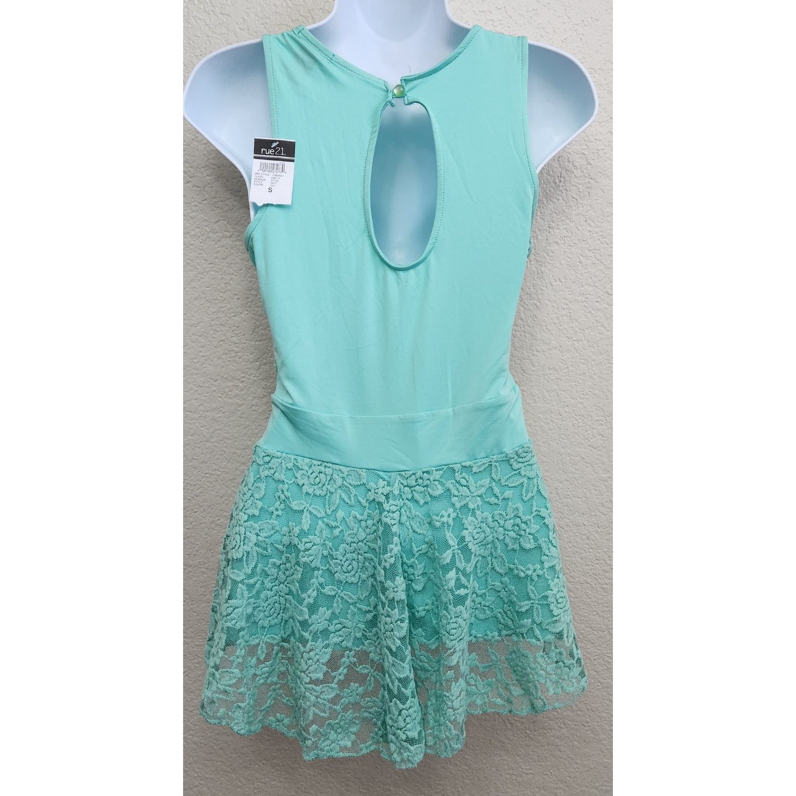 Other Rue21 Green Blue Teal Lace Overlay Top Small New With Tags Size S / US 4 / IT 40 - 3 Thumbnail
